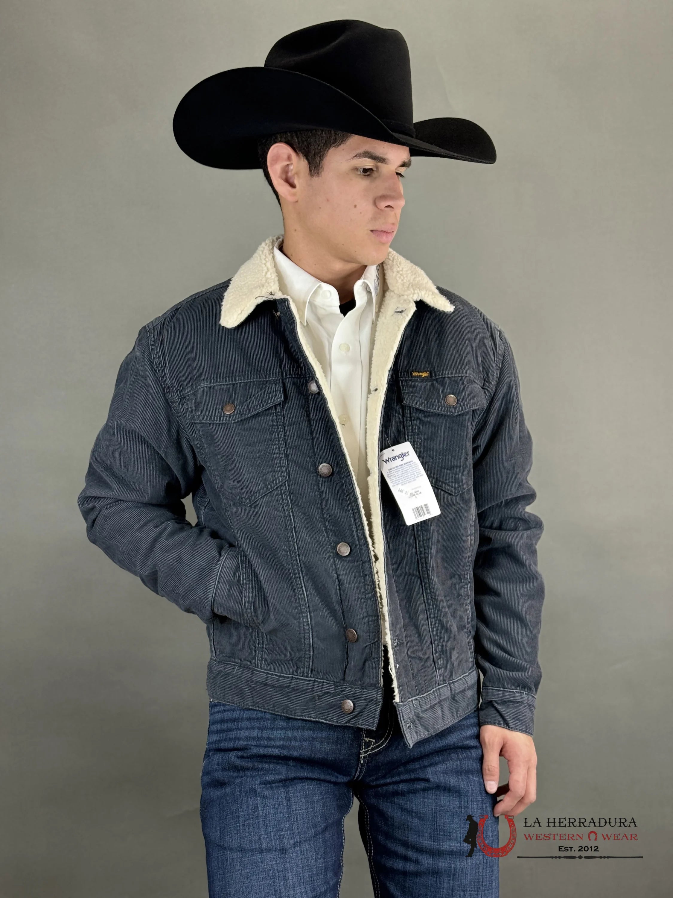 Wrangler Cowboy Cut Sherpa Lined Denim Jacket Retro Ombre Blue Ropa Hombres