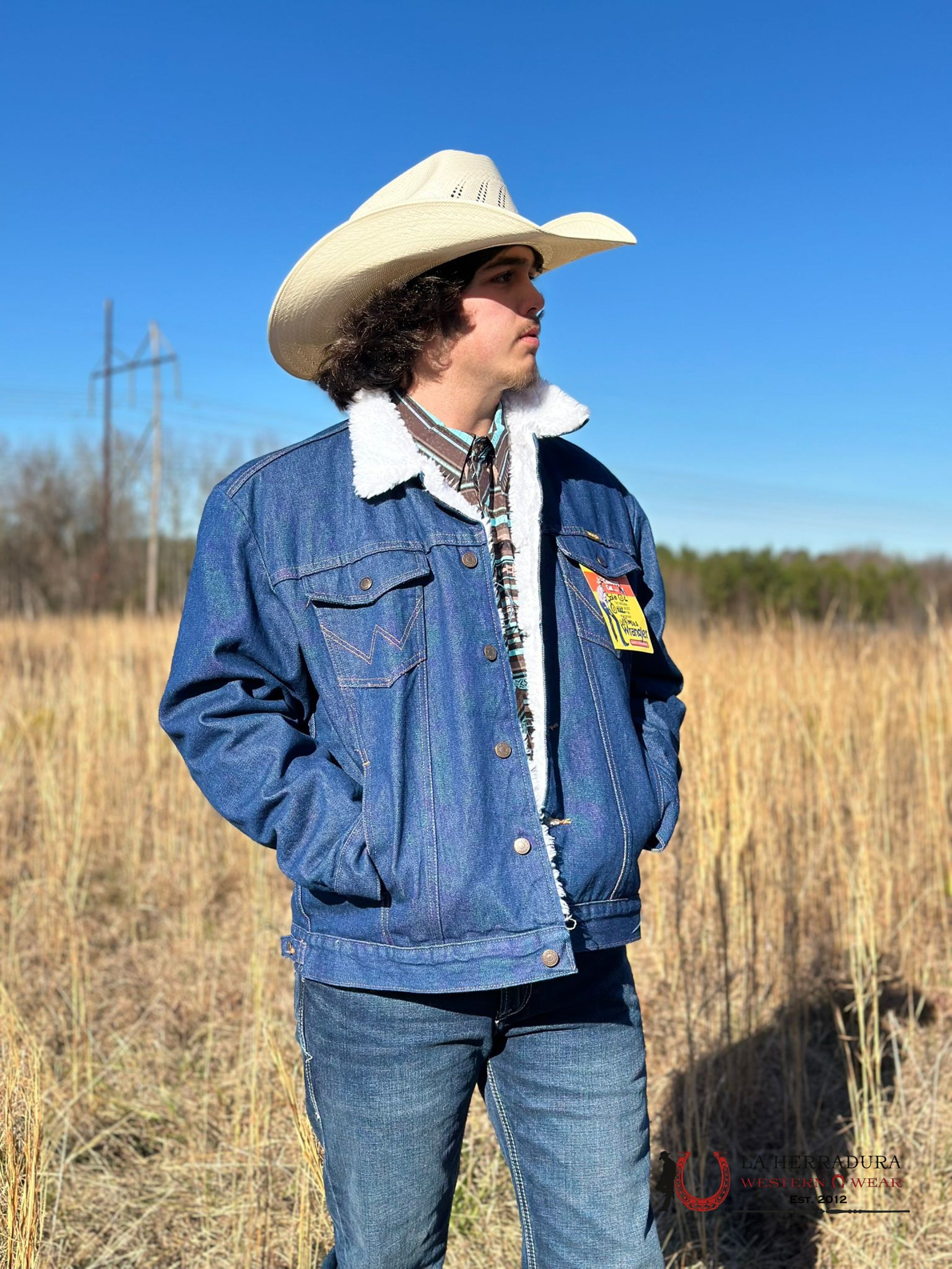 Wrangler Cowboy Cut Sherpa Lined Denim Jacket Ropa Hombres