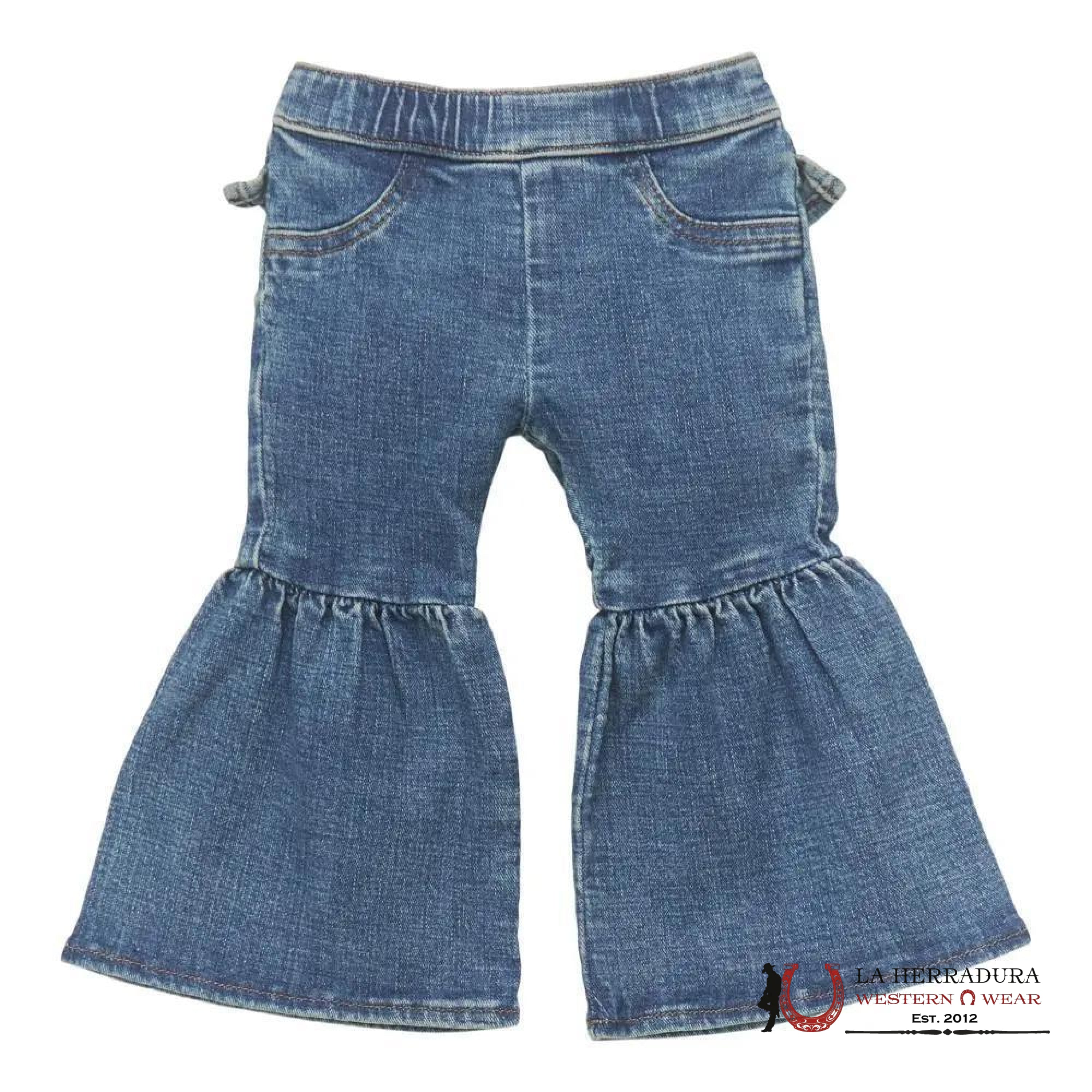 WRANGLER DARK WASH Flare With Brown Stiching 112353064 NIÑOS