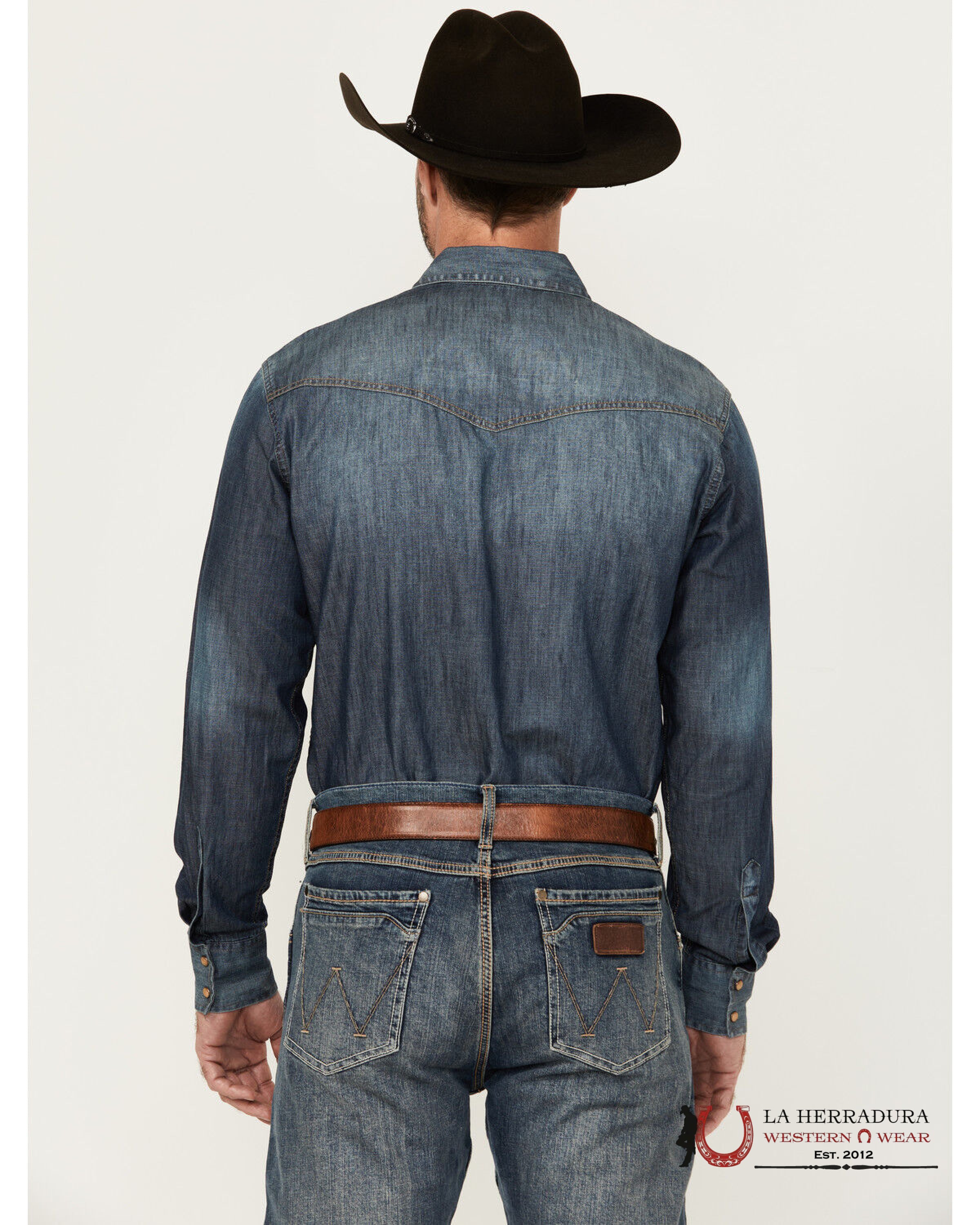 WRANGLER DENIM LONG SLEEVE SHIRT MS1039W ROPA HOMBRES