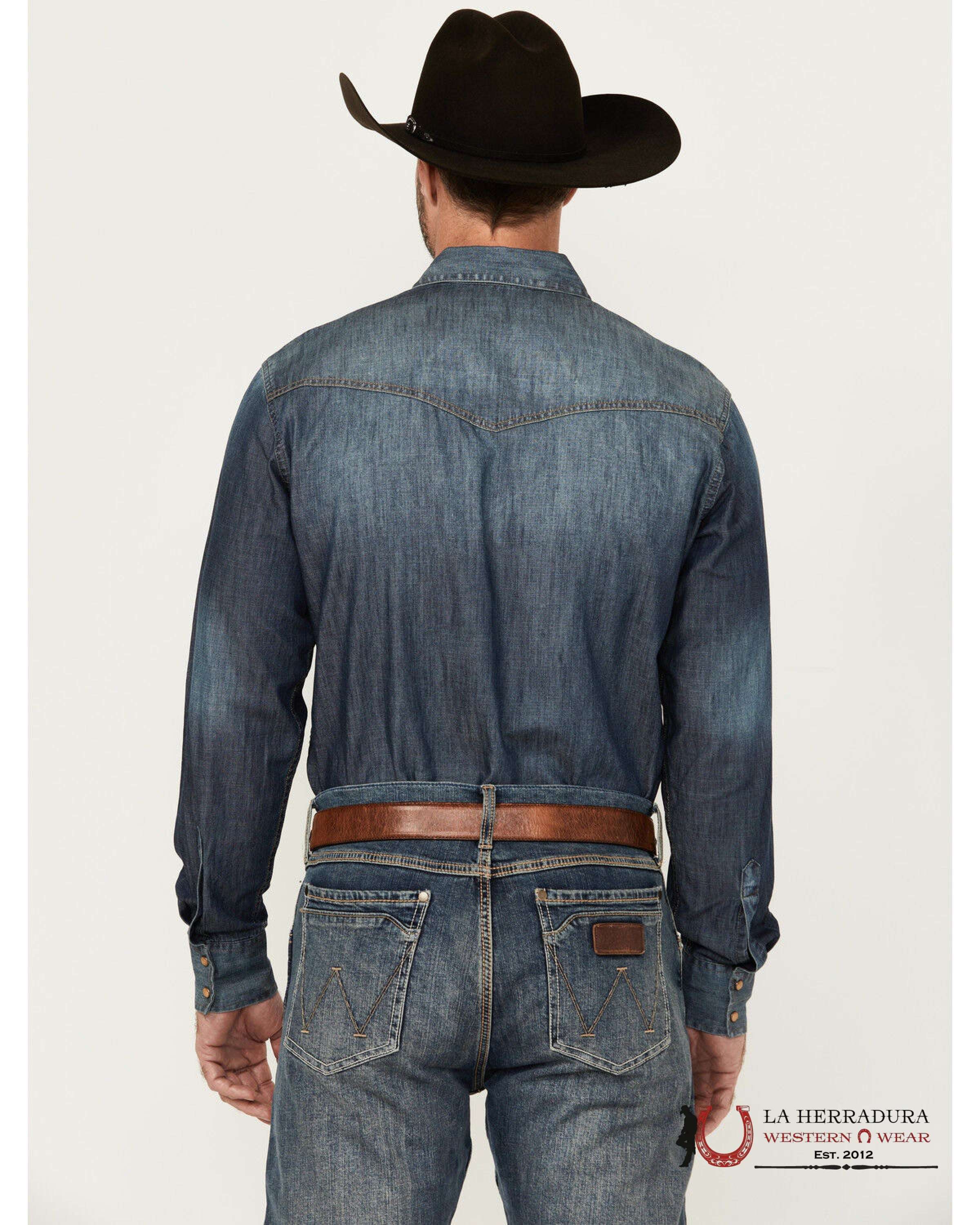 WRANGLER DENIM LONG SLEEVE SHIRT MS1039W ROPA HOMBRES