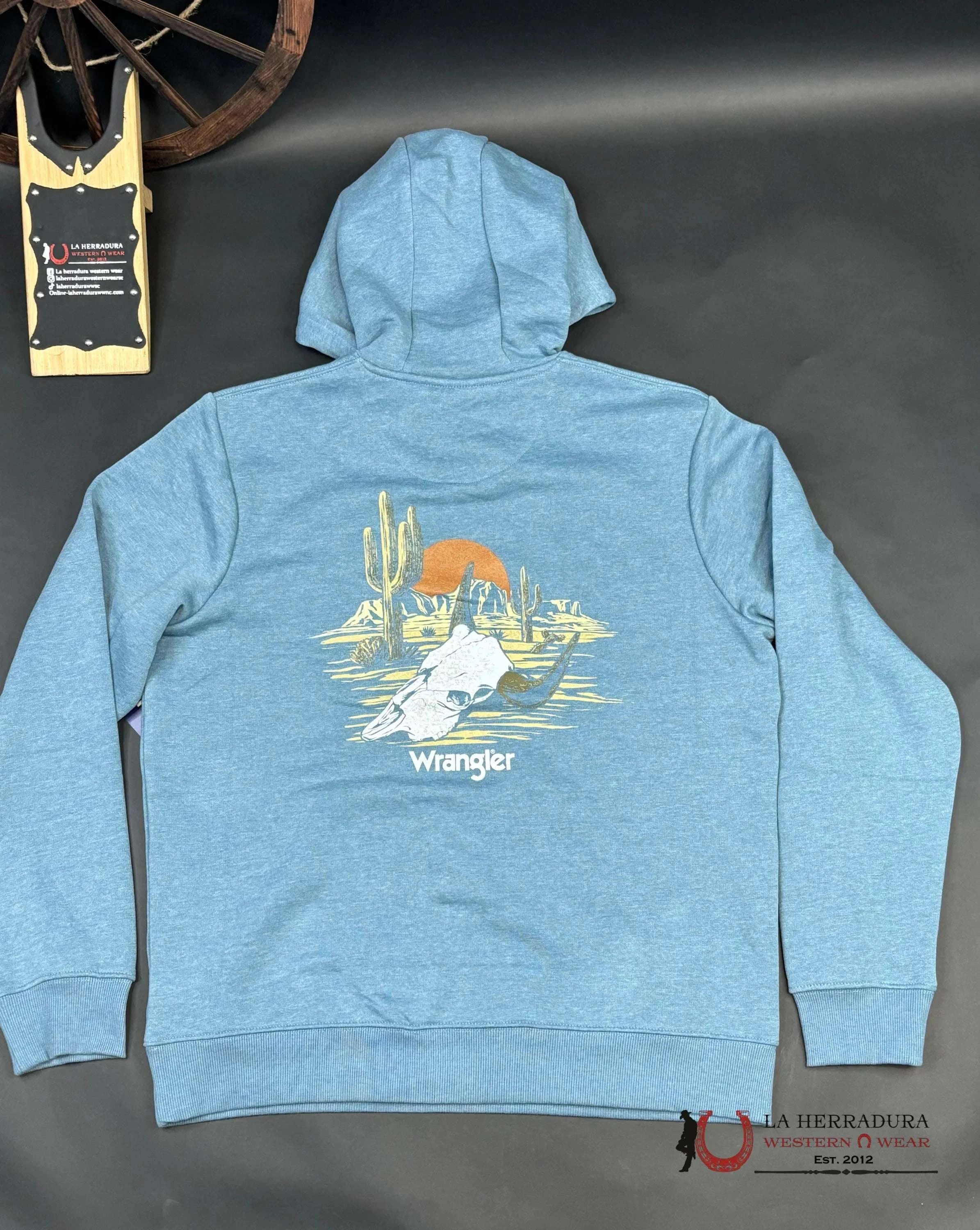 Wrangler Desert Cacti Pullover Medium Blue Ropa Hombres