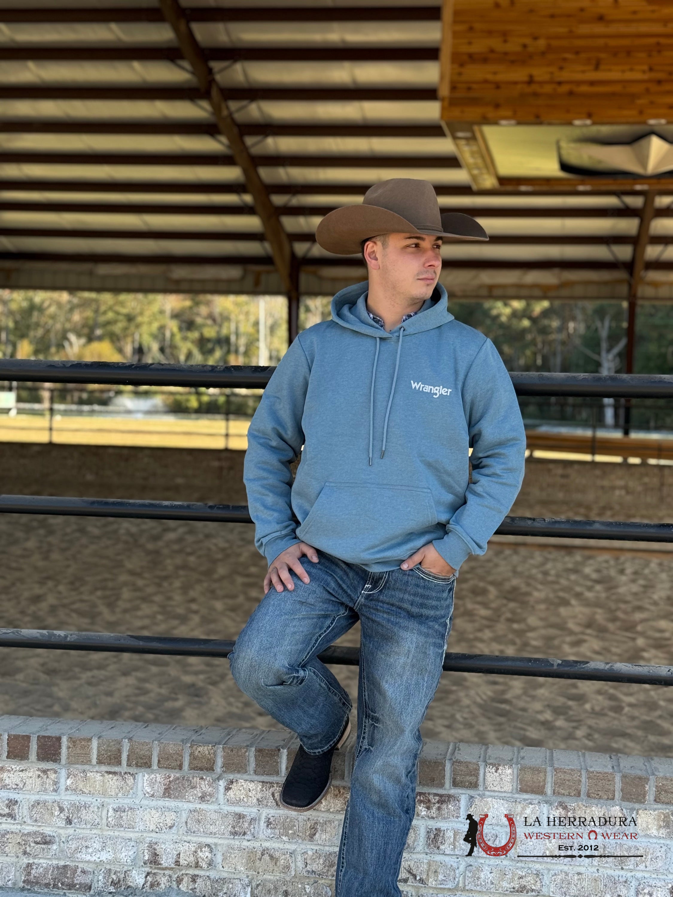 Wrangler Desert Cacti Pullover Medium Blue Ropa Hombres