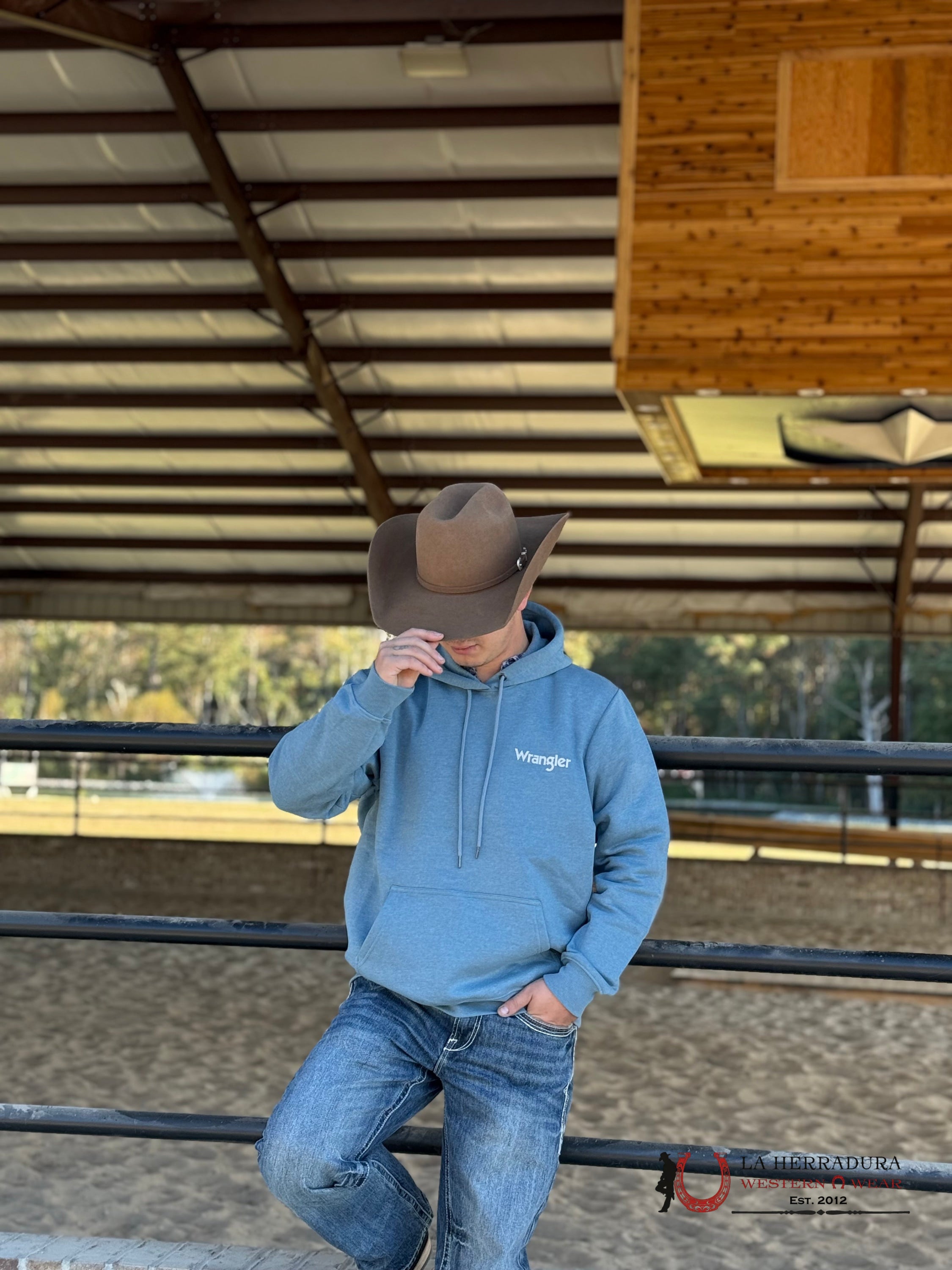 Wrangler Desert Cacti Pullover Medium Blue Ropa Hombres