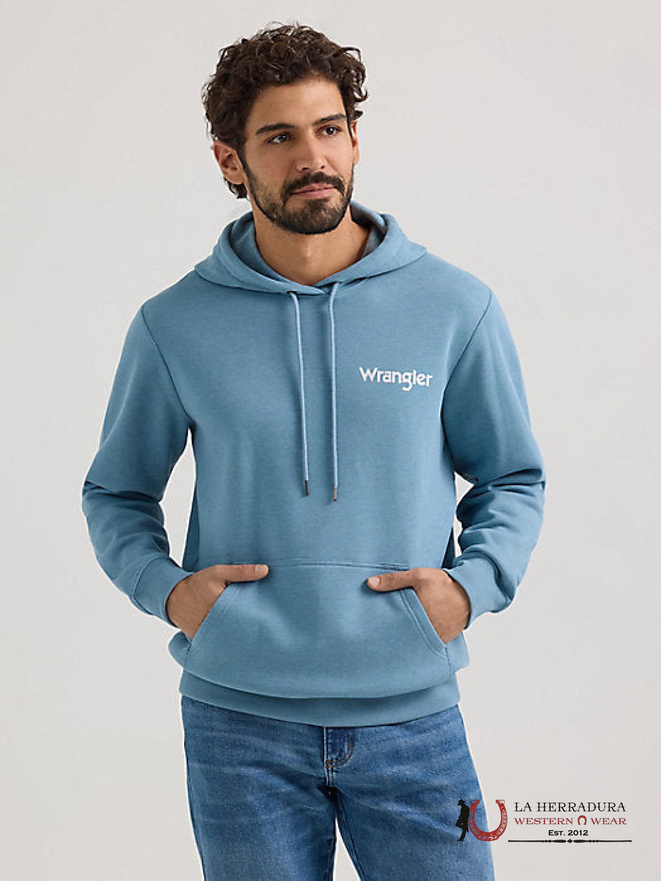 Wrangler Desert Cacti Pullover Medium Blue Ropa Hombres
