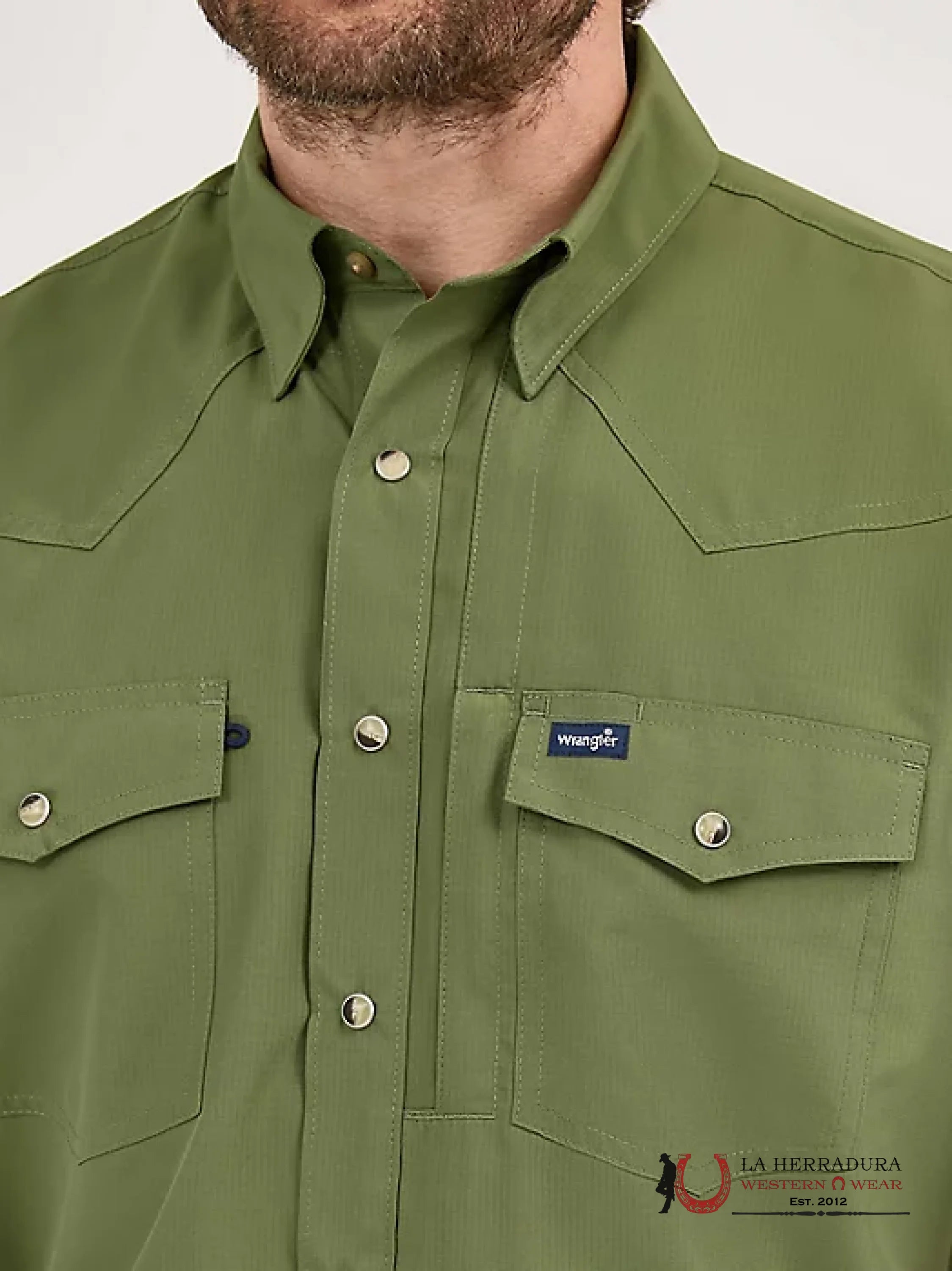 WRANGLER Forest Green Short Sleeve Shirt ROPA HOMBRES
