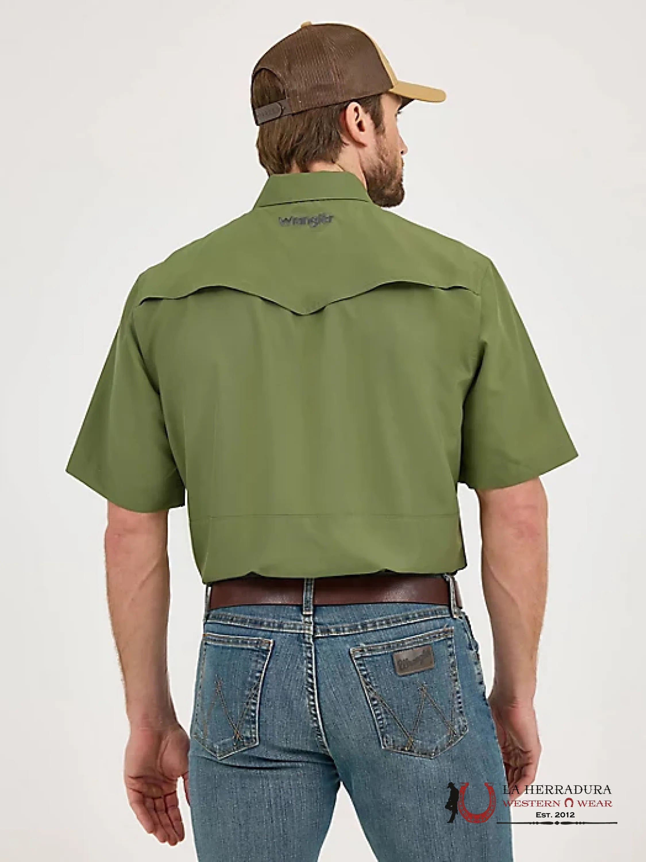 WRANGLER Forest Green Short Sleeve Shirt ROPA HOMBRES