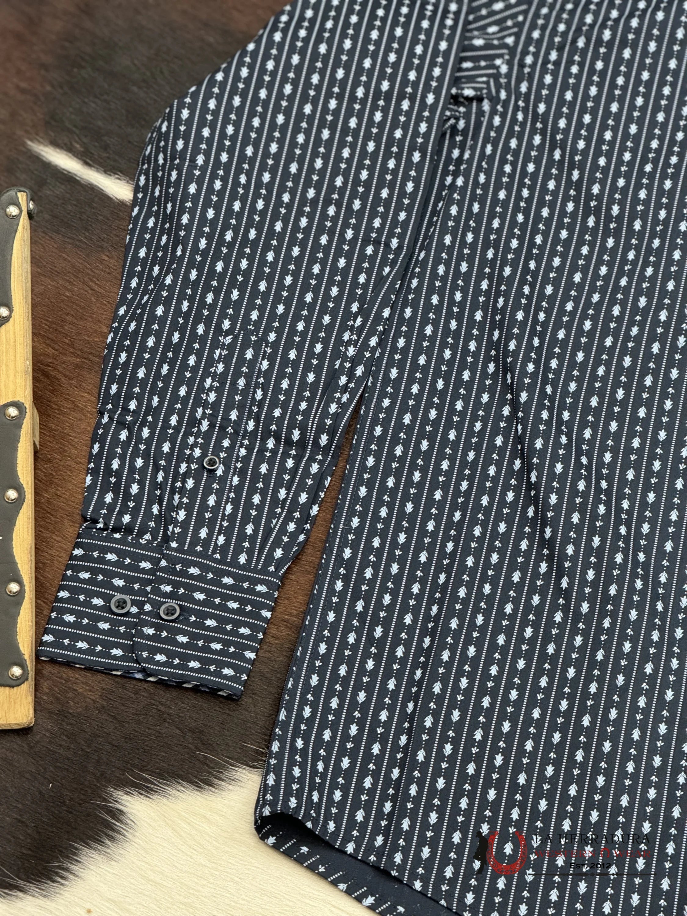 Wrangler George Satrait Relaxed Fir Blue Long Sleeve 6594 Ropa Hombres