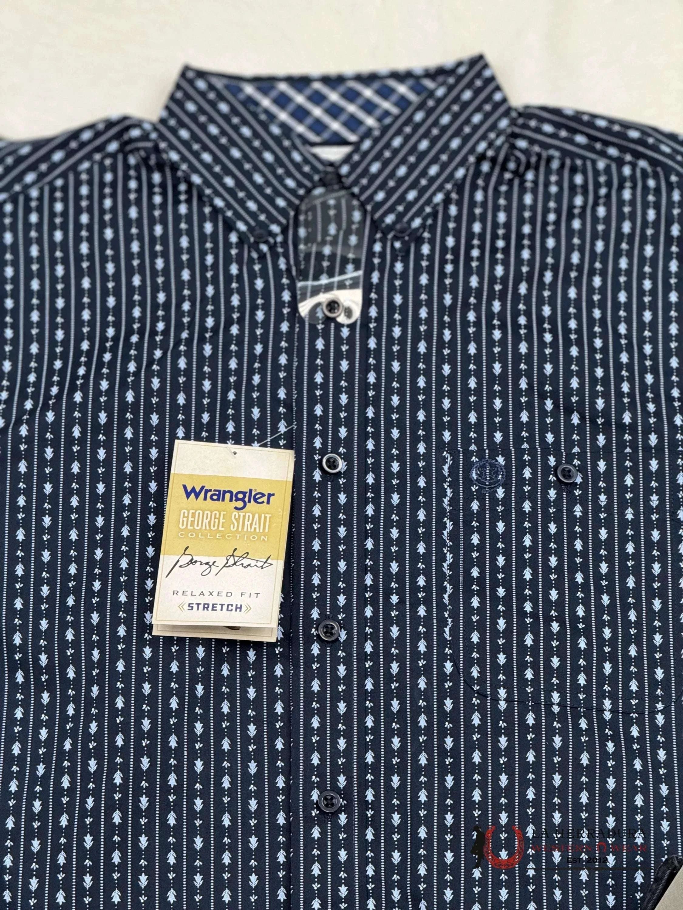 Wrangler George Satrait Relaxed Fir Blue Long Sleeve 6594 Ropa Hombres
