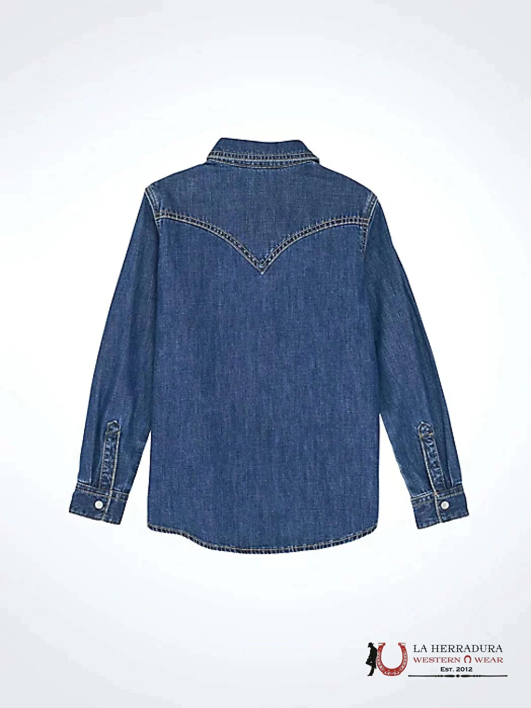 WRANGLER GIRLS BUTTON UP JEAN SHIRT 112367474