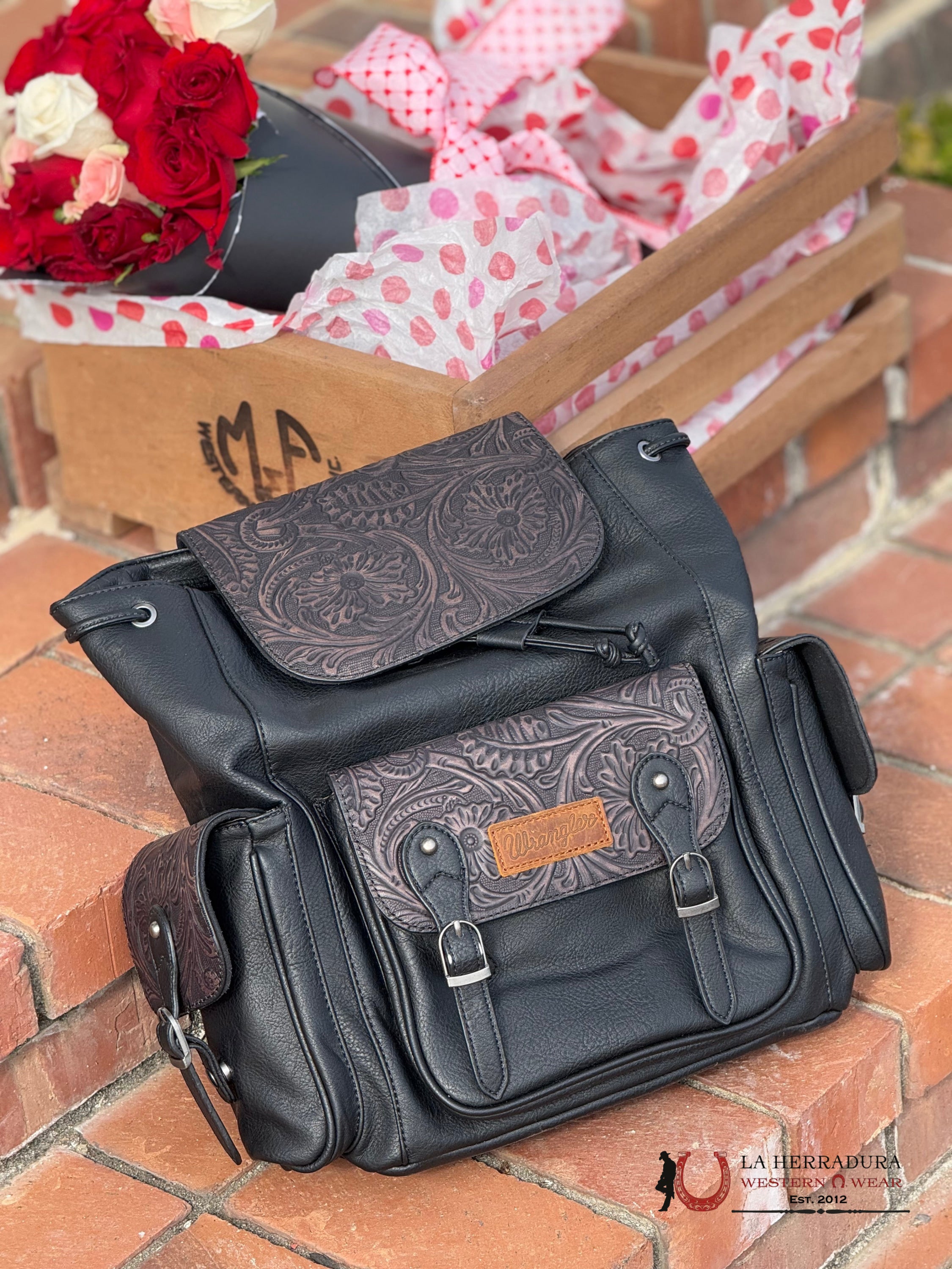 WRANGLER LEATHER BOOKBAG BLACK ROPA MUJERES