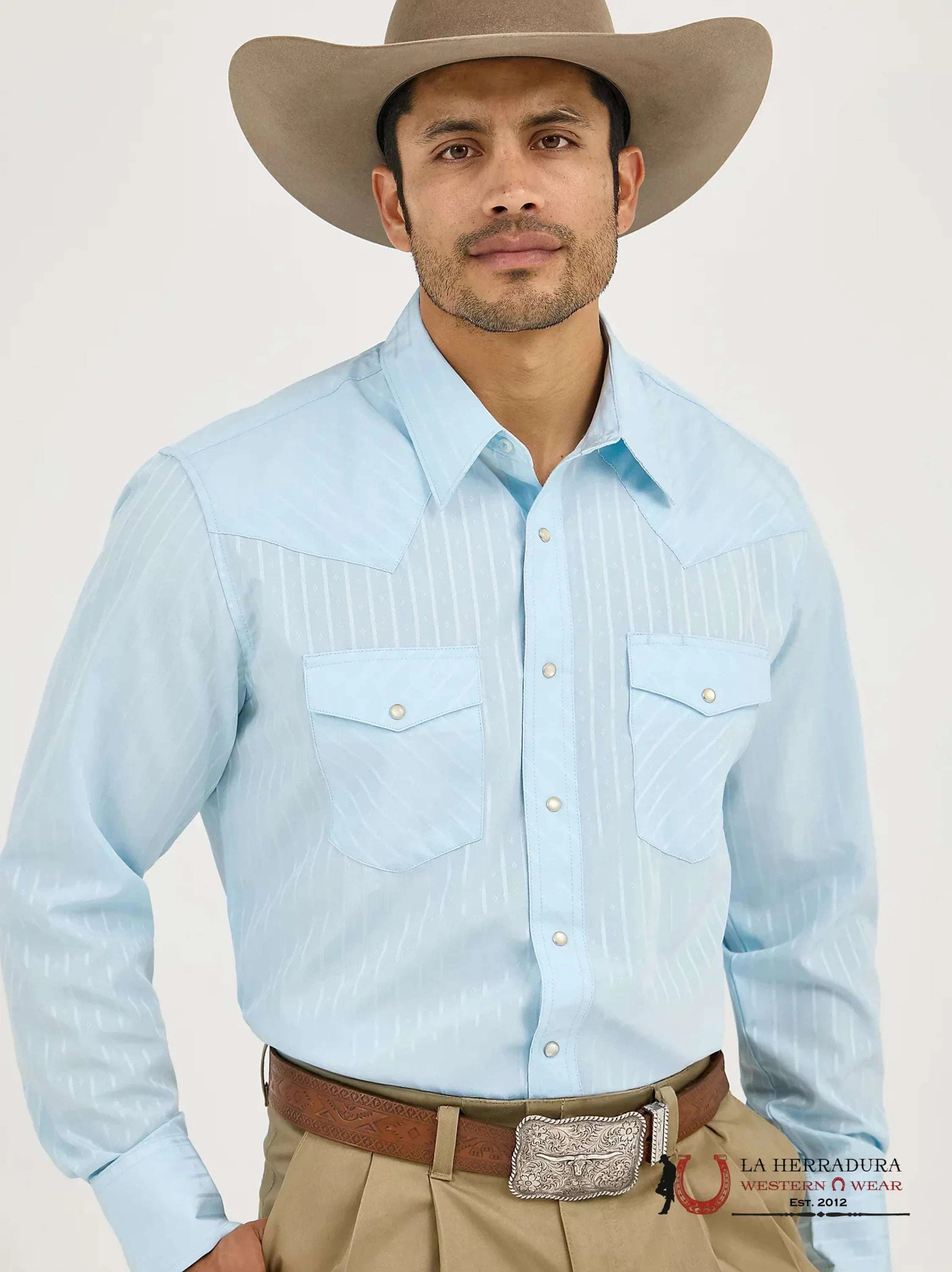 WRANGLER LIGHT BLUE CLASSIC FIT SHIRT 75222BL ROPA HOMBRES