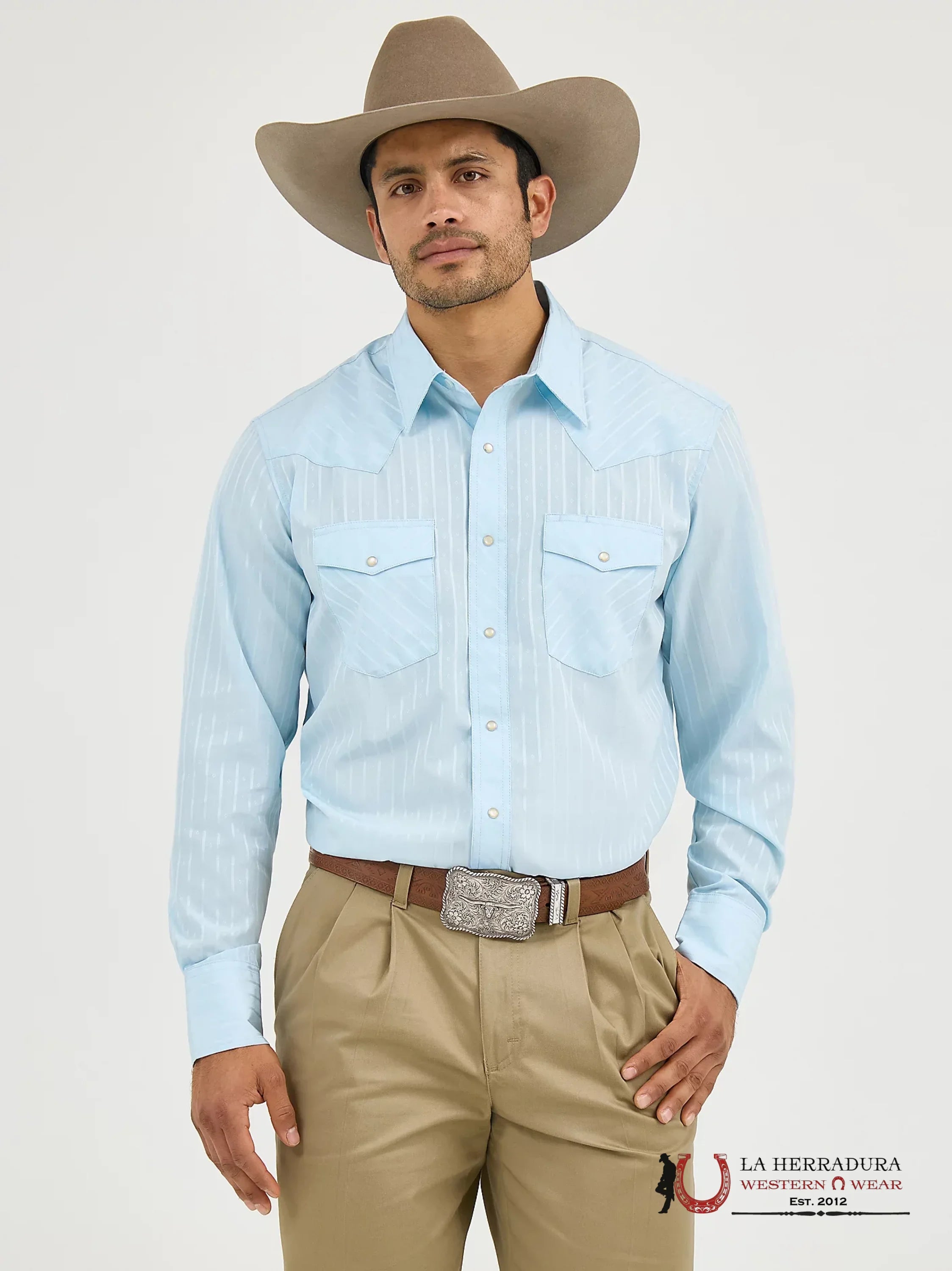 WRANGLER LIGHT BLUE CLASSIC FIT SHIRT 75222BL ROPA HOMBRES