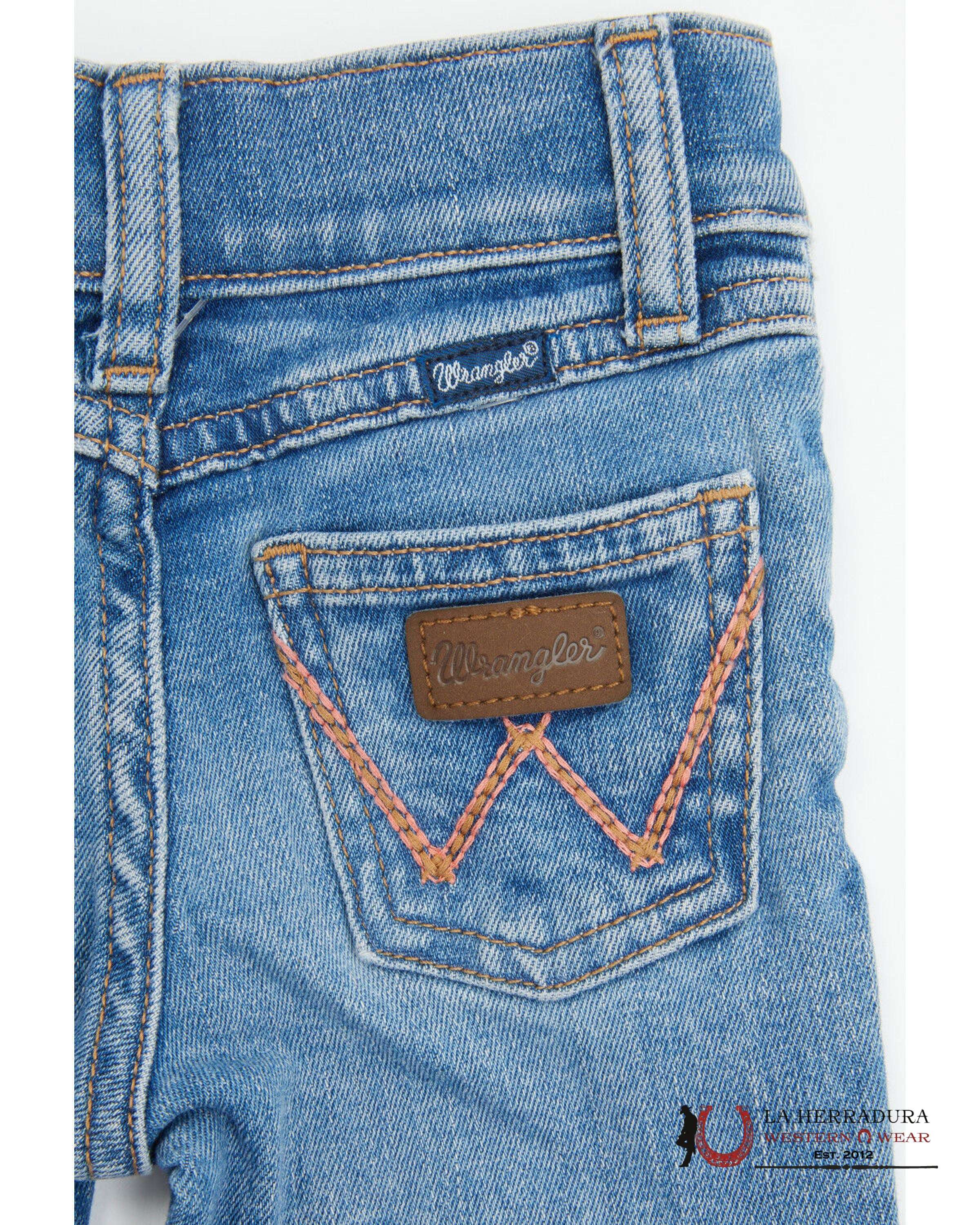 WRANGLER LIGHT WASH PINK EMB 112361660 NIÑOS