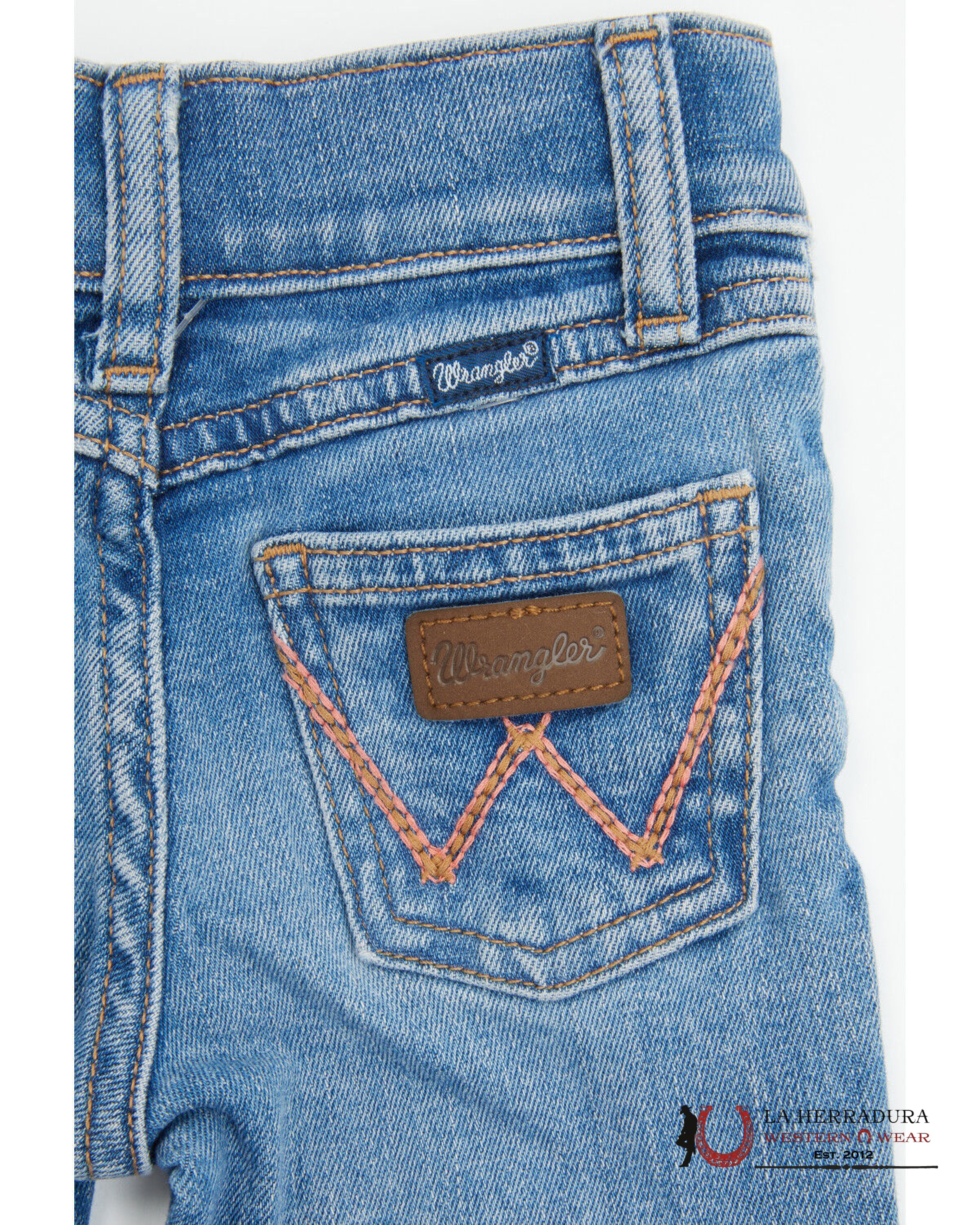 WRANGLER LIGHT WASH PINK EMB 112361660 NIÑOS