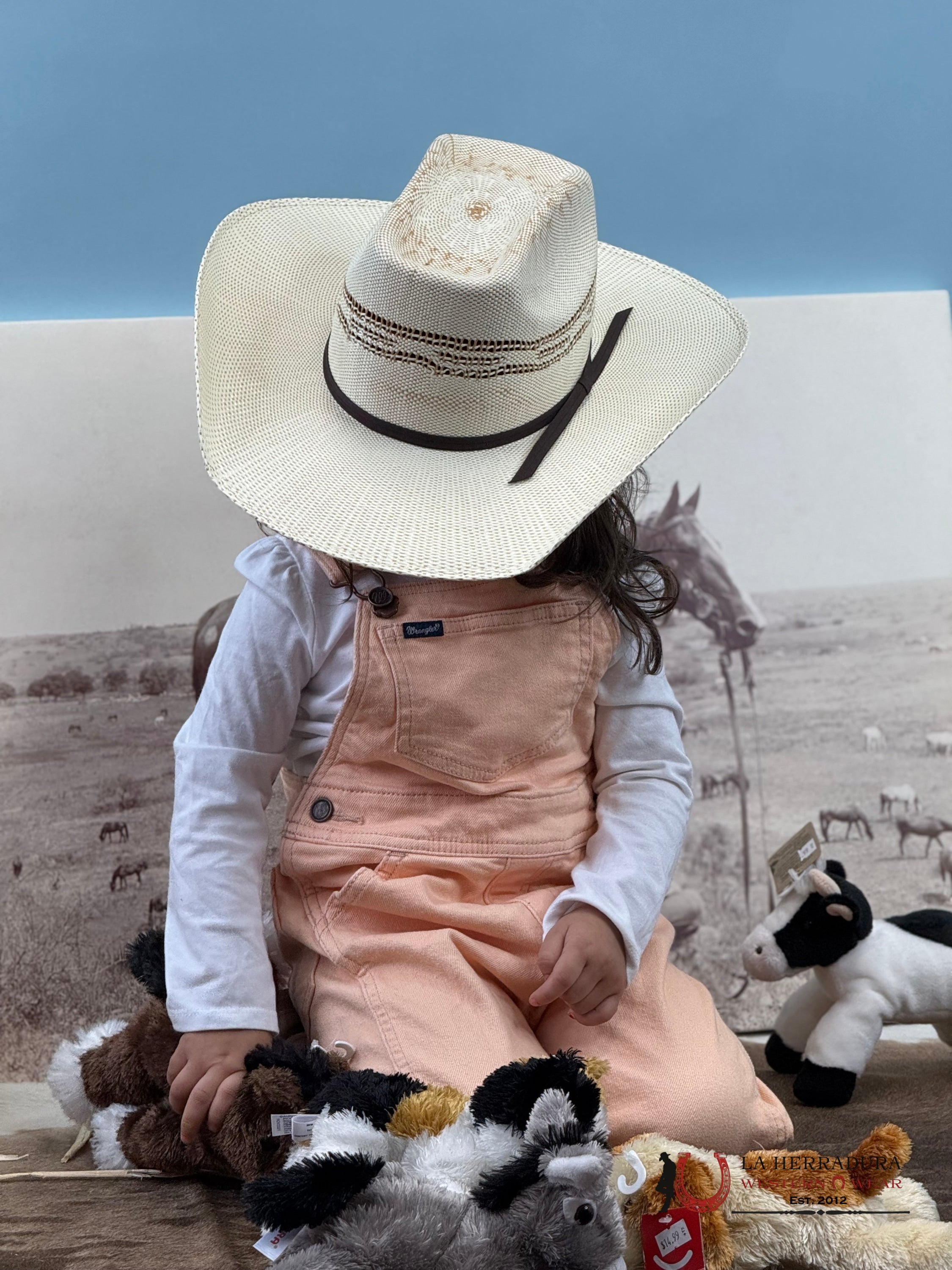 WRANGLER LITTLE GIRL’S DENIM OVERALLS PINK NIÑOS