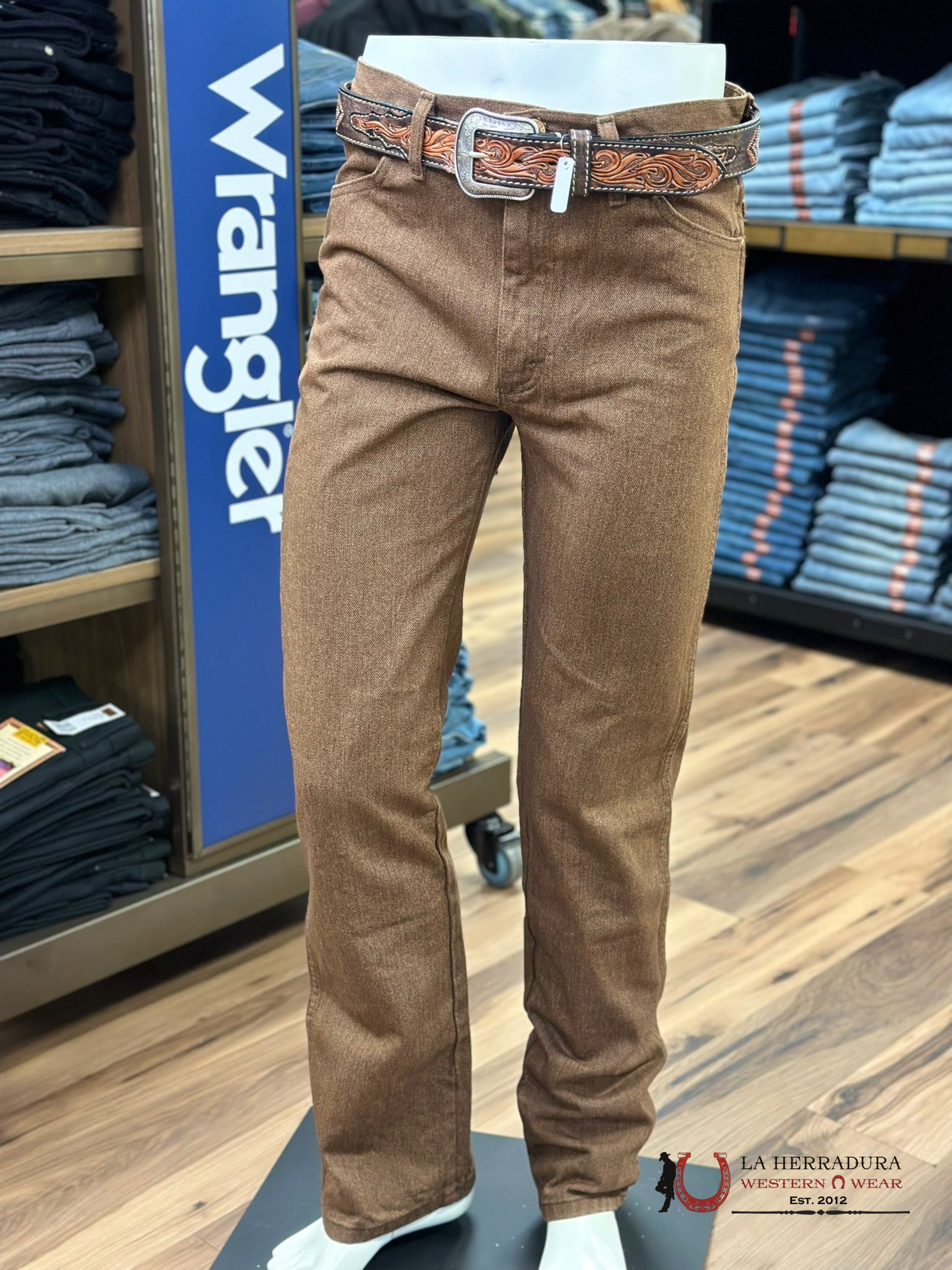 Wrangler Men’s Jeans Cowboy Cut Slim Fit Black Whiskey 100936Bwk