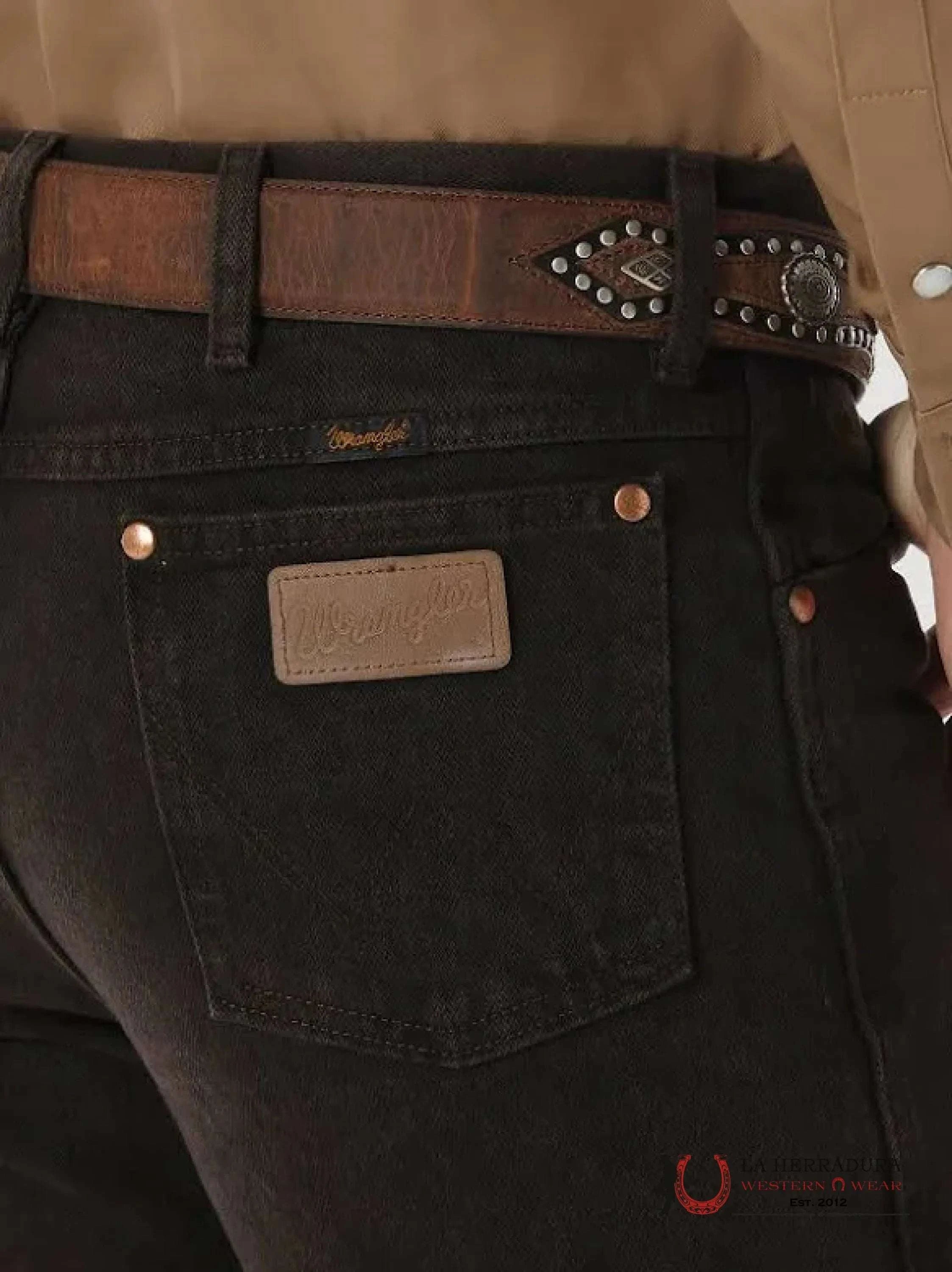 WRANGLER MEN’S JEANS COWBOY CUT SLIM FIT DARK BROWN-936KCL WRANGLER JEANS