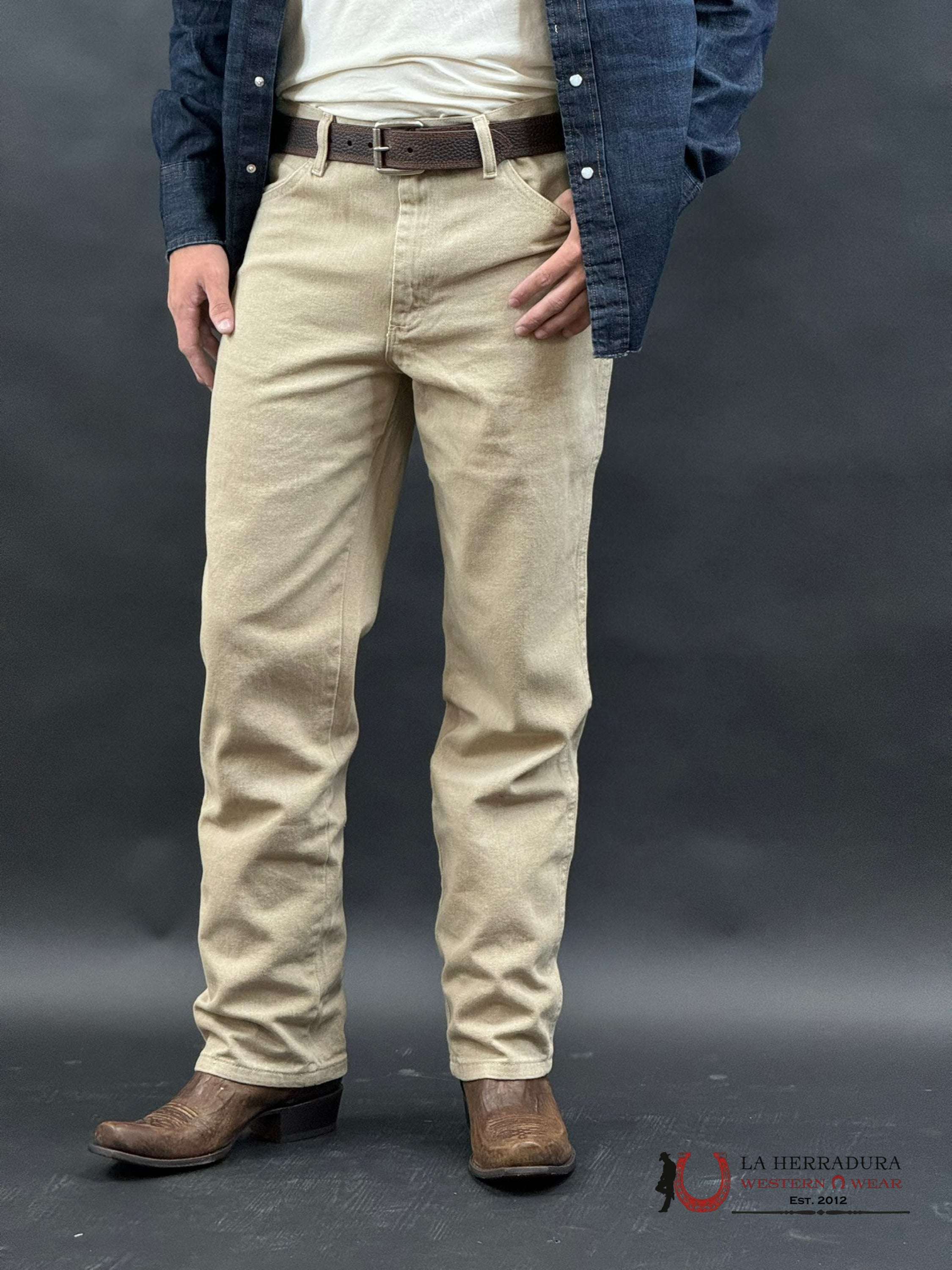 Wrangler Men’s Jeans Cowboy Cut Slim Fit Prewashed Tan 936Tan