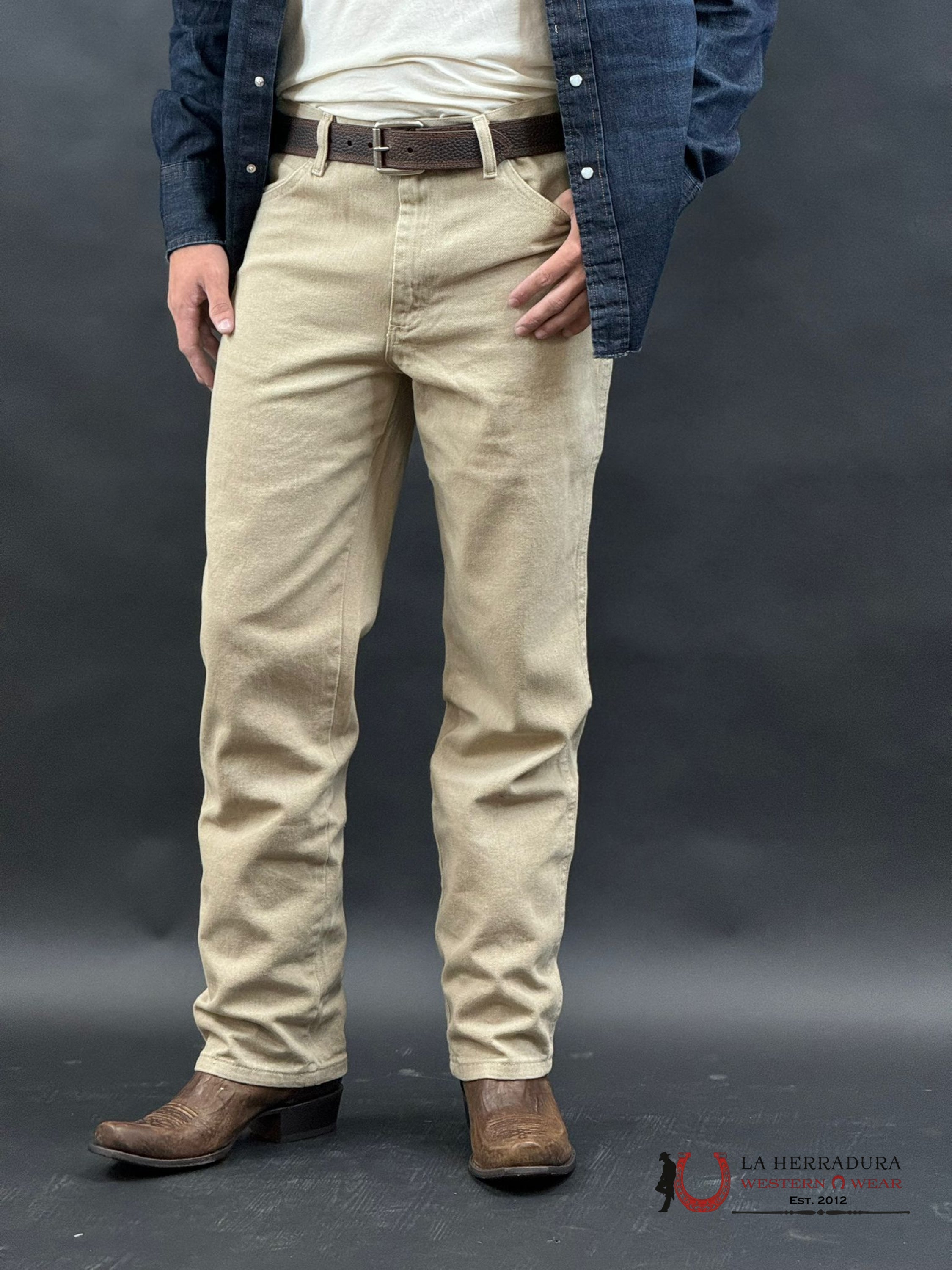 Wrangler Men’s Jeans Cowboy Cut Slim Fit Prewashed Tan 936Tan