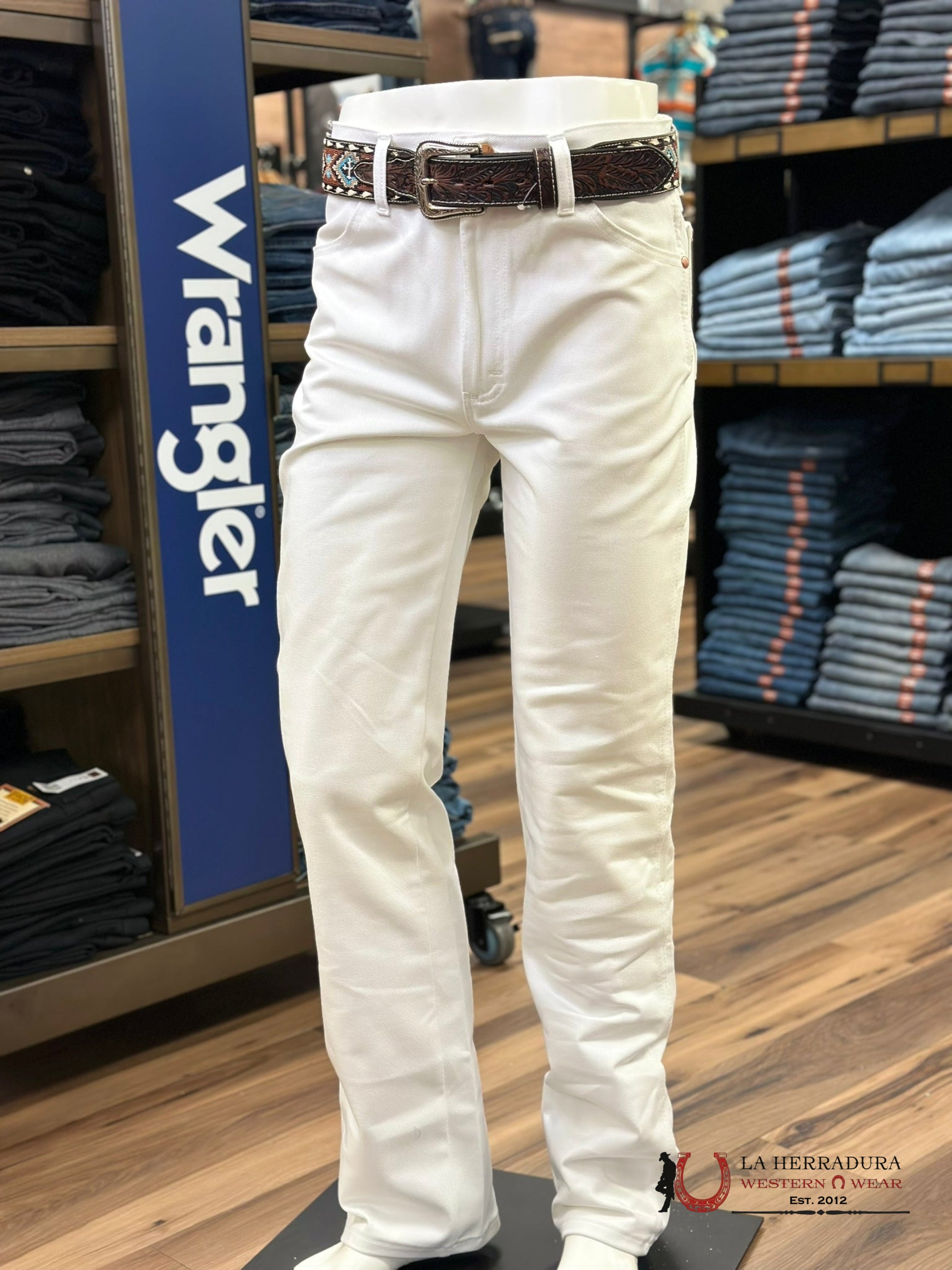 Wrangler Men’s Jeans Cowboy Cut Slim Fit White Wash 936Whi