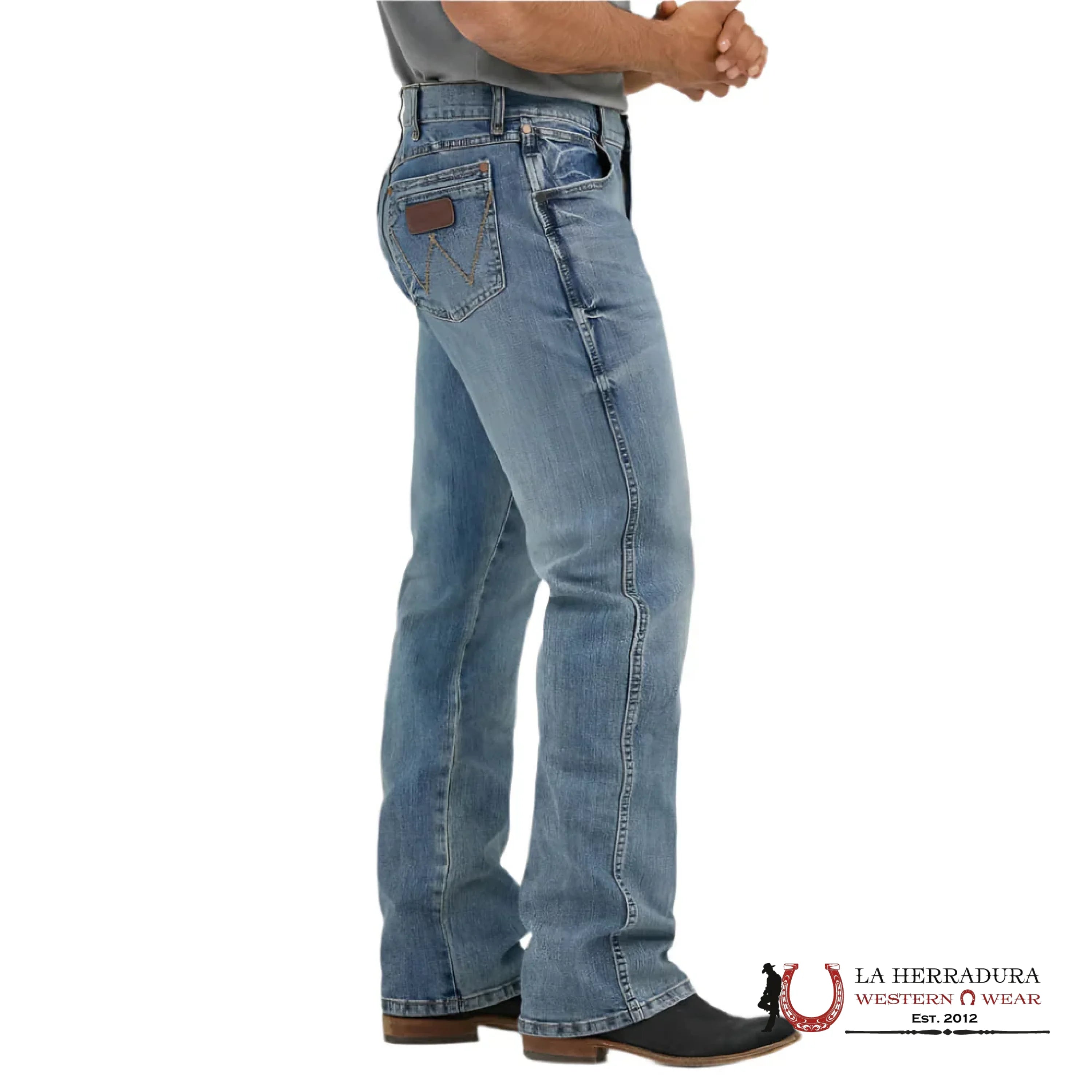 WRANGLER MEN’S JEANS RETRO RELAXED BOOT DARK BLUE WASH 10WRT20GL WRANGLER JEANS