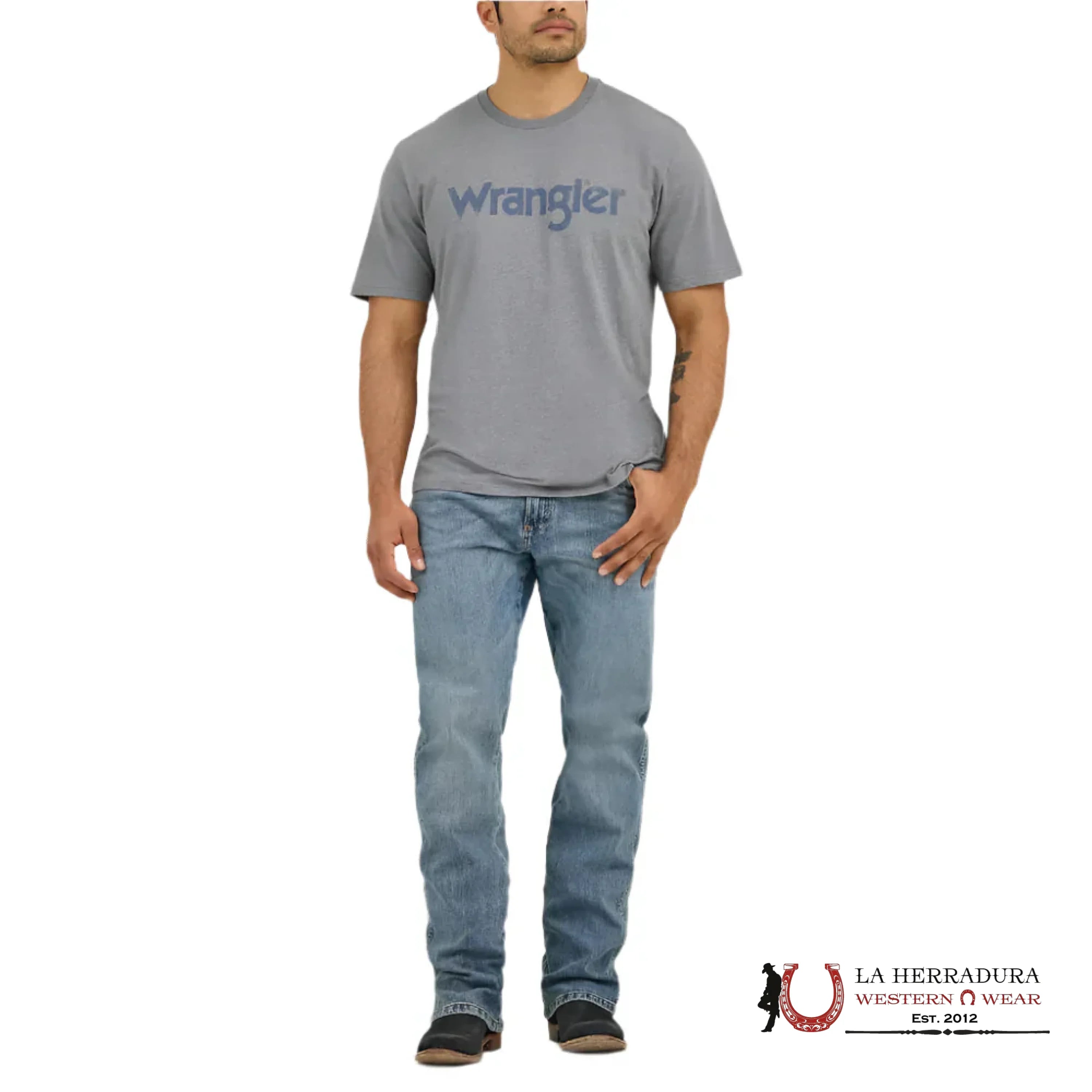 WRANGLER MEN’S JEANS RETRO RELAXED BOOT DARK BLUE WASH 10WRT20GL WRANGLER JEANS