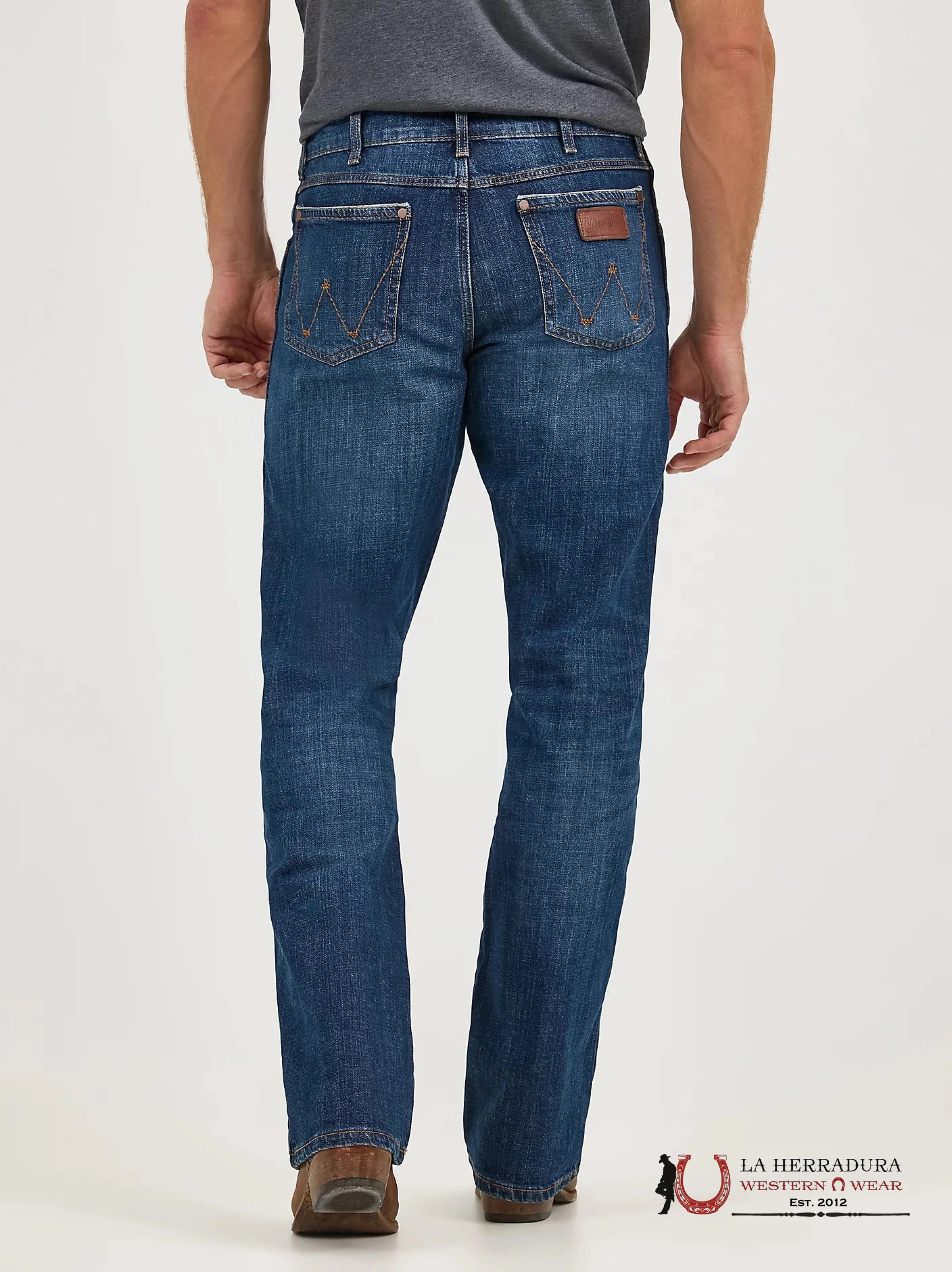WRANGLER MEN’S JEANS RETRO RELAXED BOOT DARK BLUE WASH 10WRT20JH WRANGLER JEANS