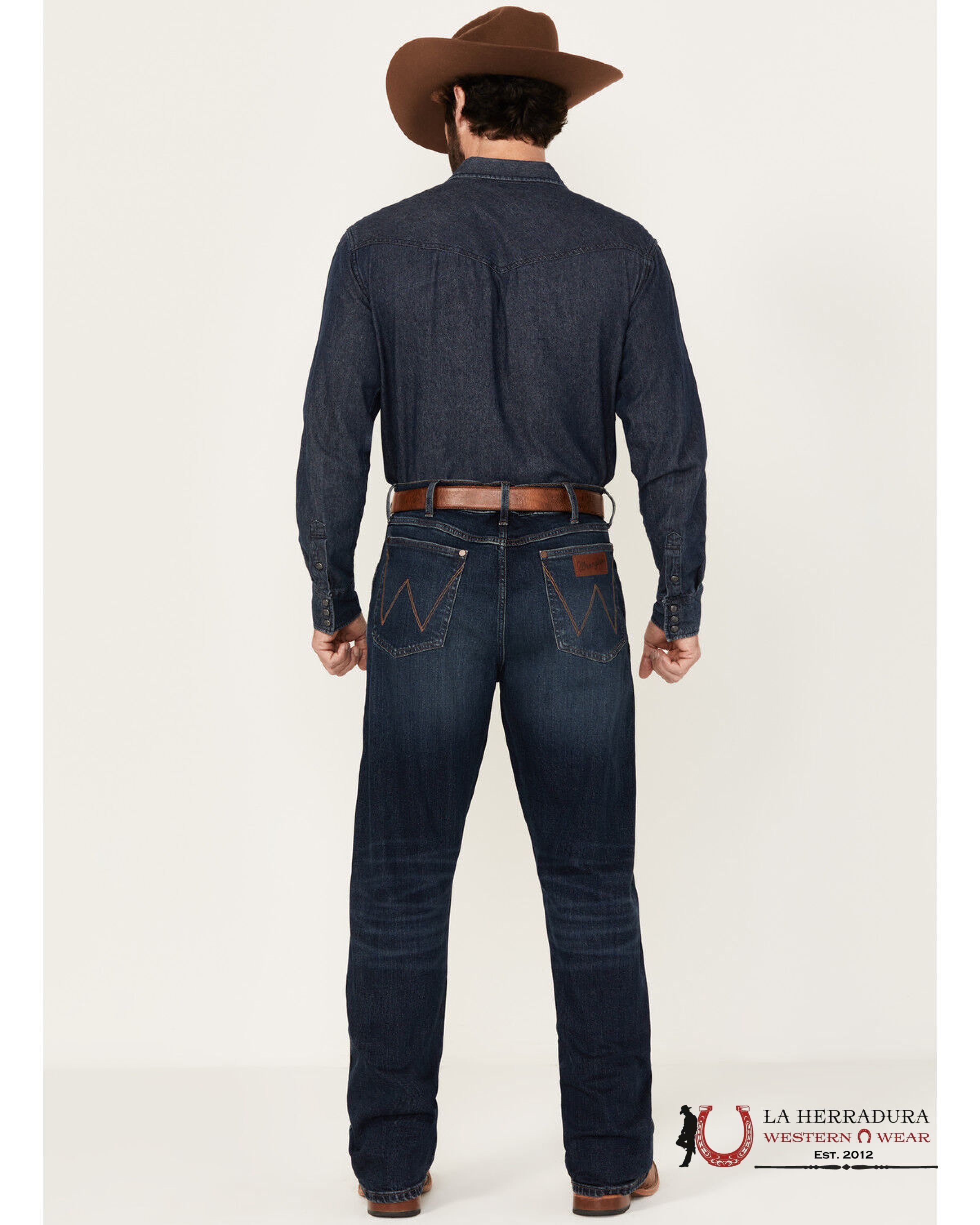 WRANGLER MEN’S JEANS RETRO RELAXED BOOT DARK BLUE WASH 112353216 WRT216 WRANGLER JEANS