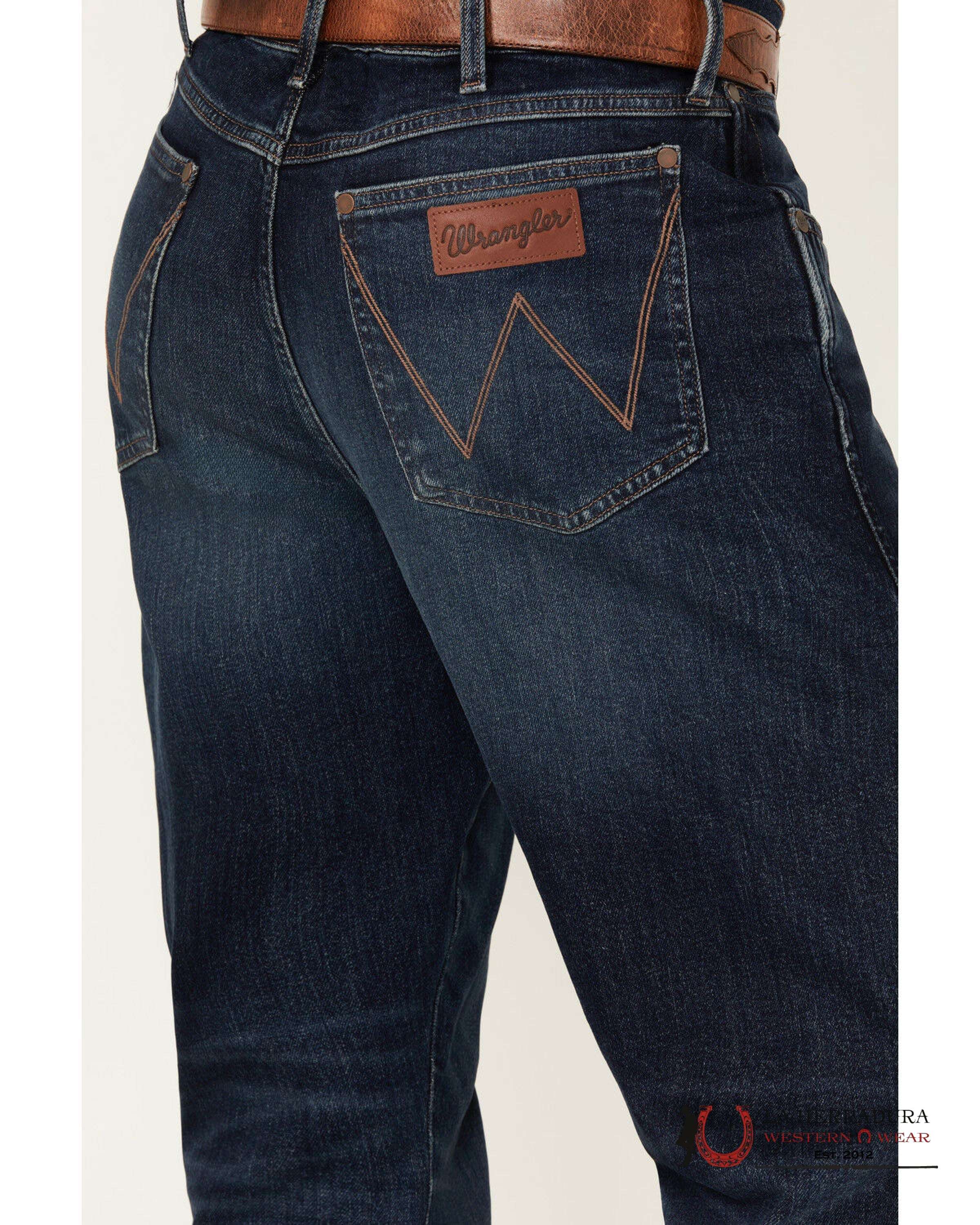 WRANGLER MEN’S JEANS RETRO RELAXED BOOT DARK BLUE WASH 112353216 WRT216 WRANGLER JEANS