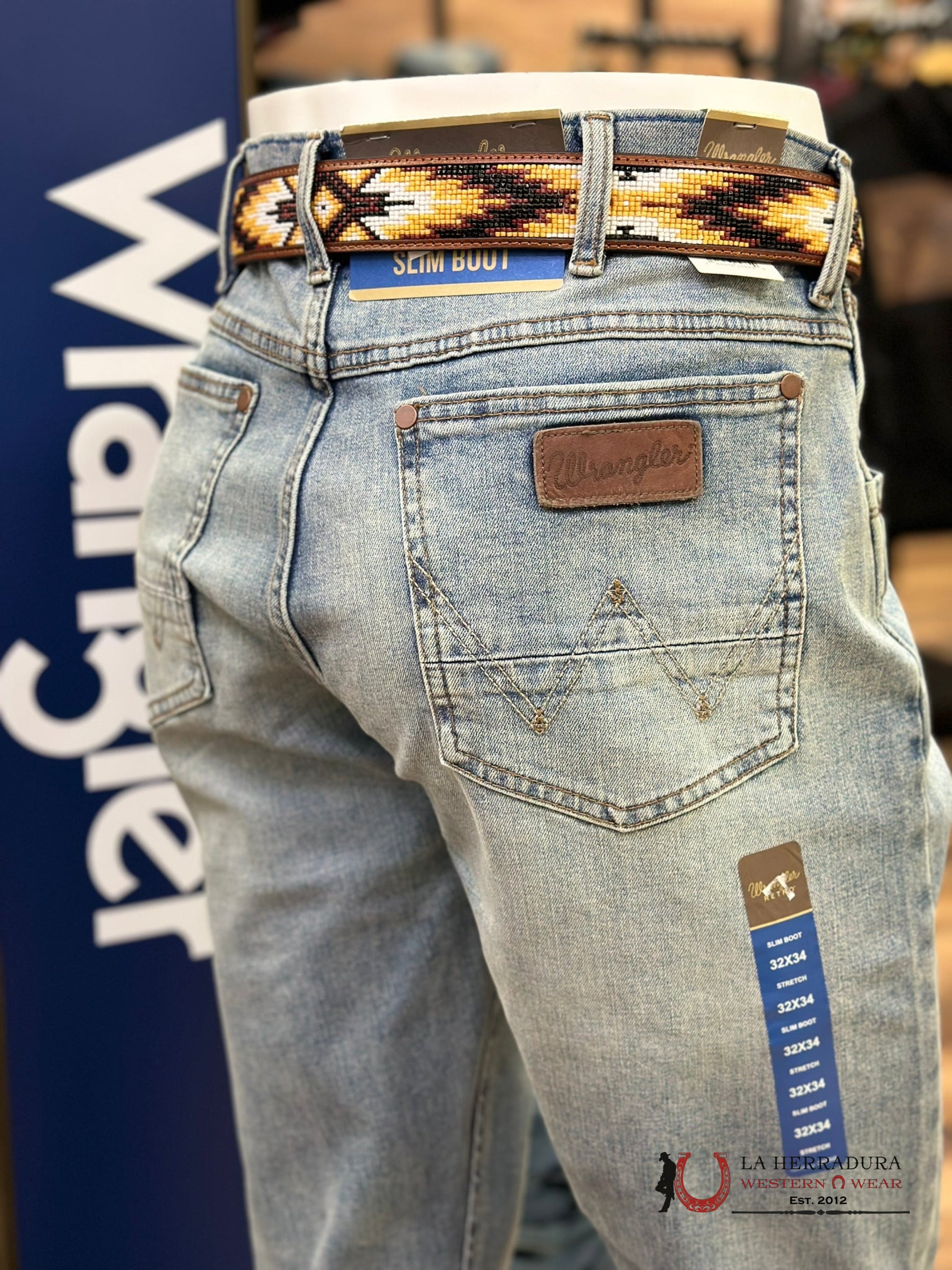 Wrangler Men’s Jeans Retro Slim Boot Br Wash 1077Mwzbr