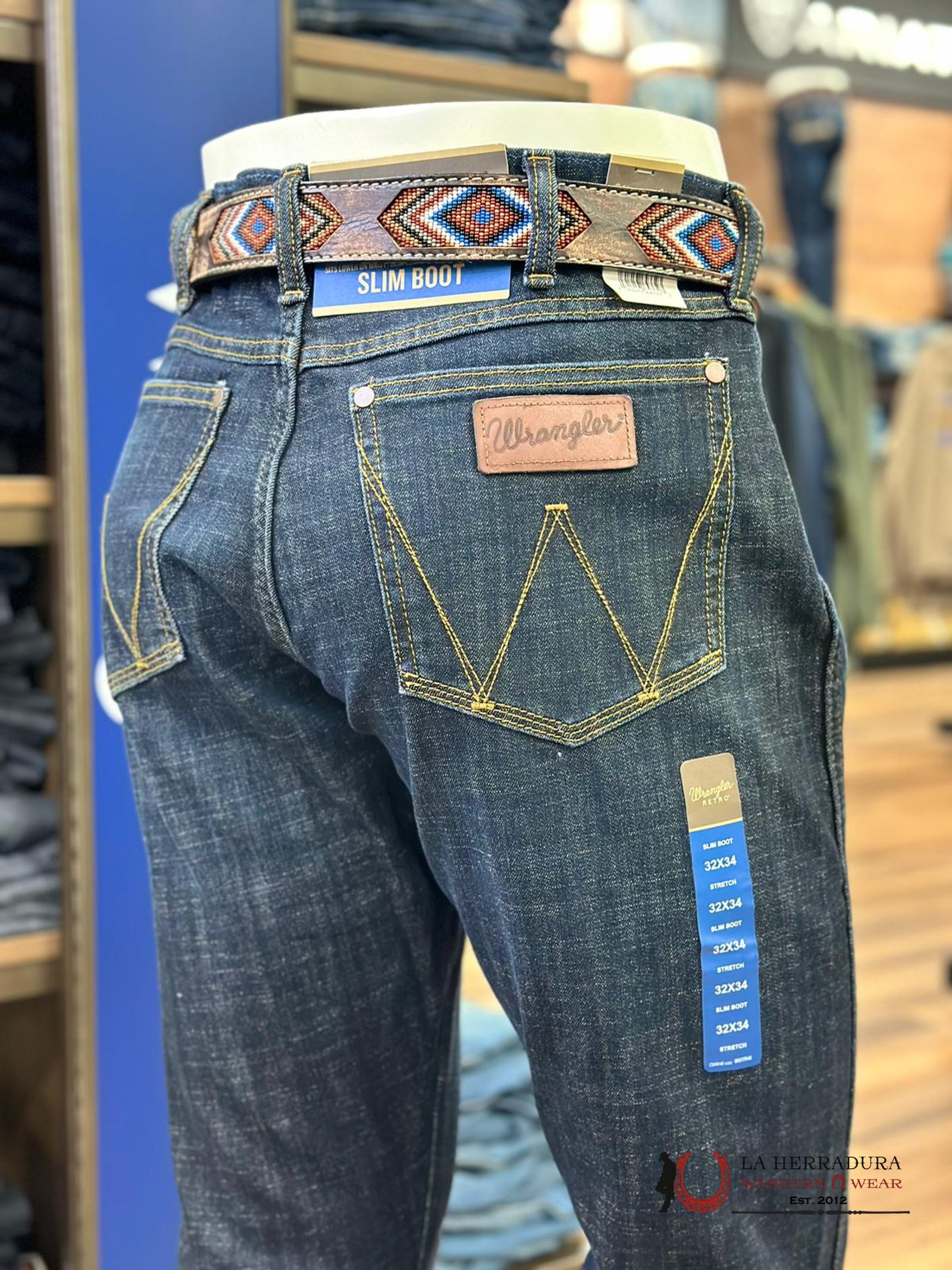 Wrangler Men’s Jeans Retro Slim Boot Dax 1077Mwzdx