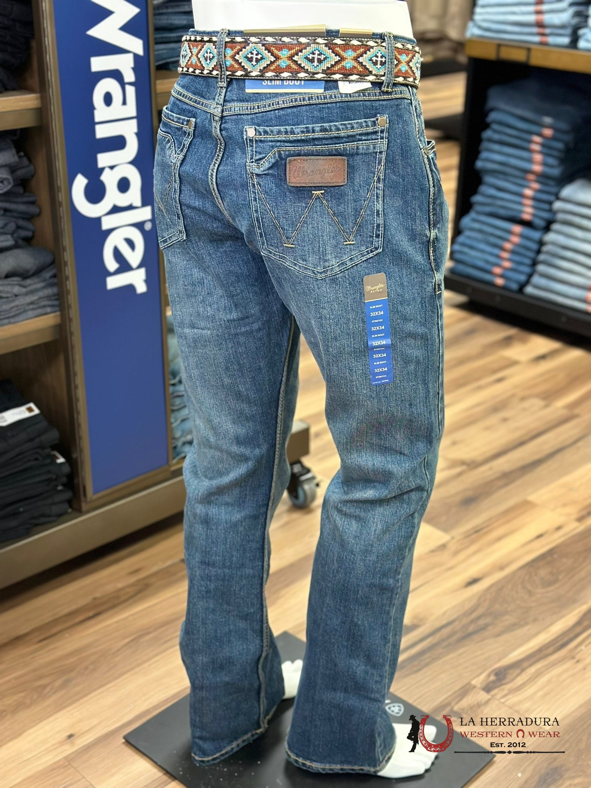 Wrangler Men’s Jeans Retro Slim Boot Layton 10Wlt77Ly