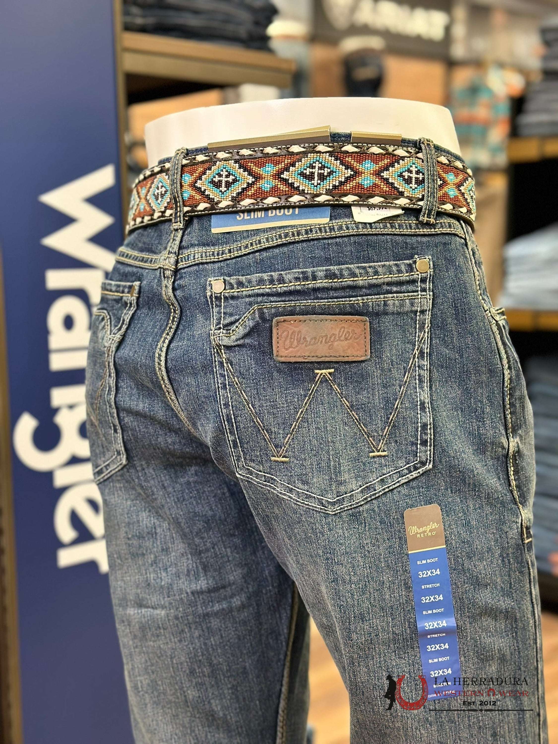 Wrangler Men’s Jeans Retro Slim Boot Layton 10Wlt77Ly