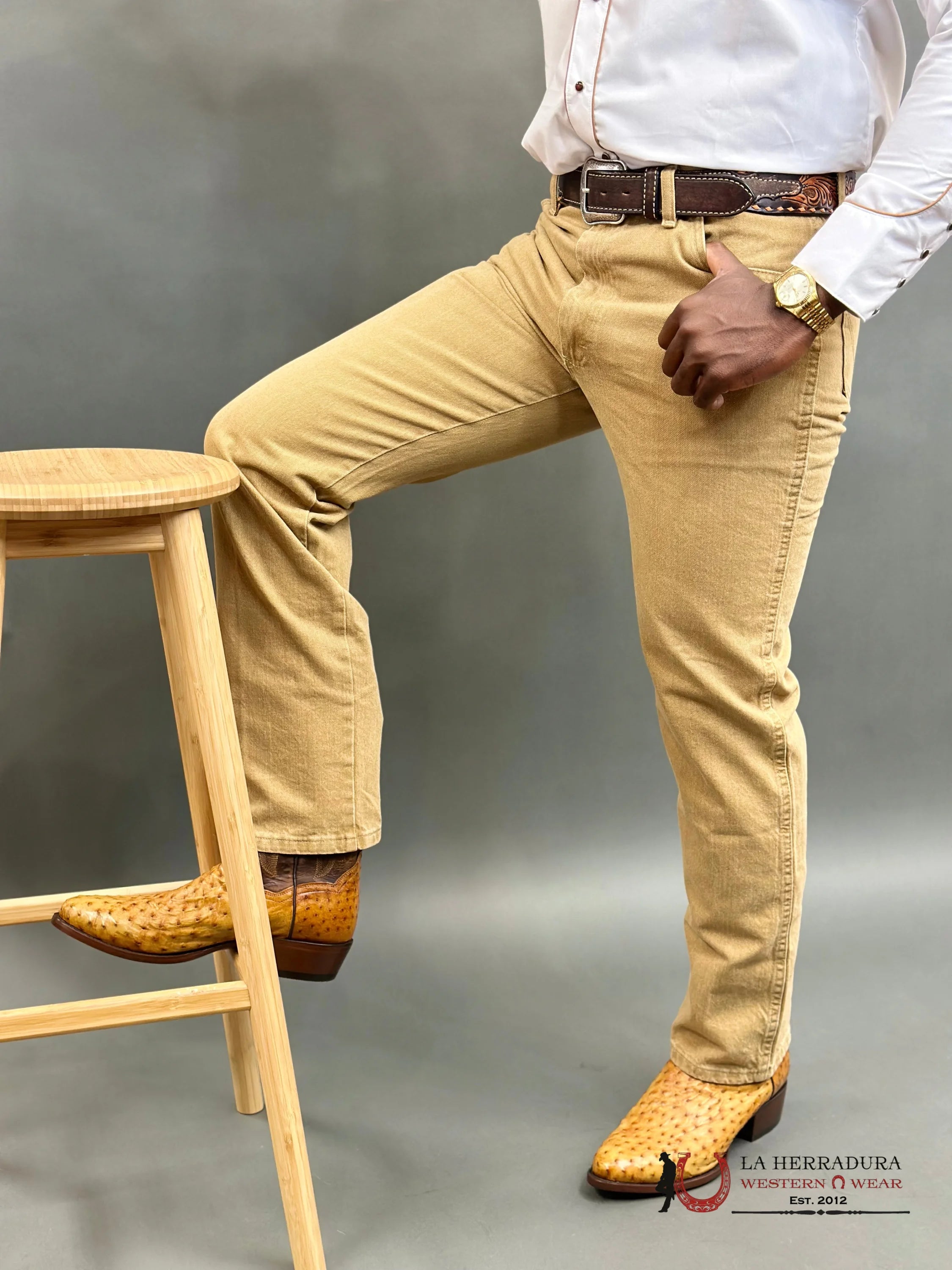 Wrangler Men’s Jeans Silver Edition Slim Fit Khaki Wash 10H33Setn