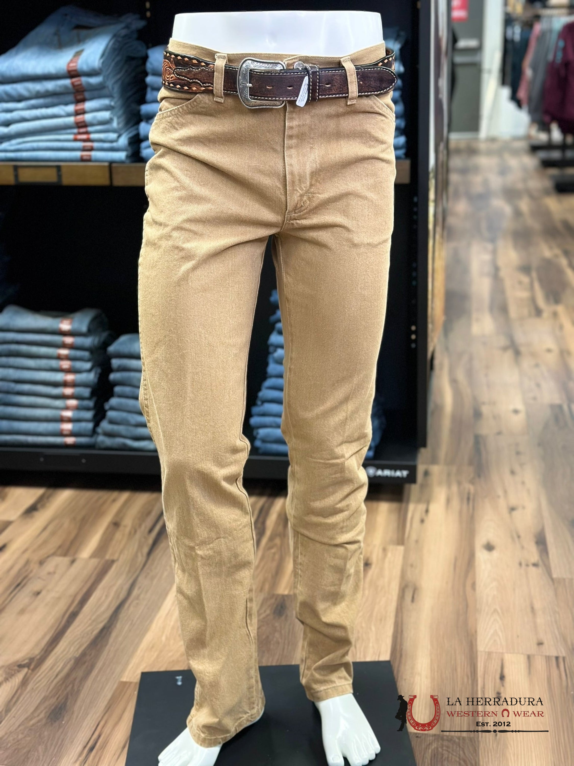 Wrangler Men’s Jeans Silver Edition Slim Fit Khaki Wash 10H33Setn