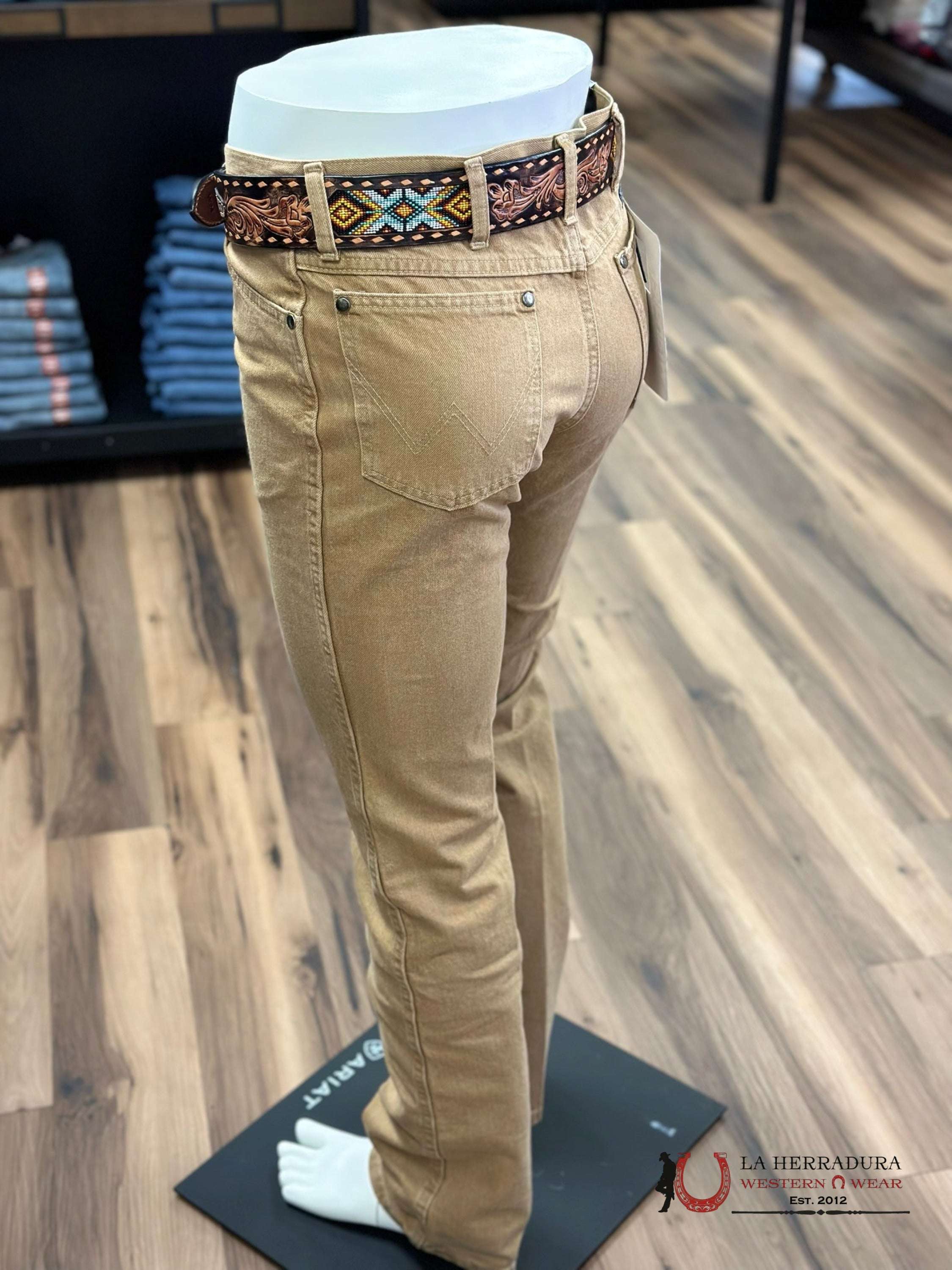 Wrangler Men’s Jeans Silver Edition Slim Fit Khaki Wash 10H33Setn