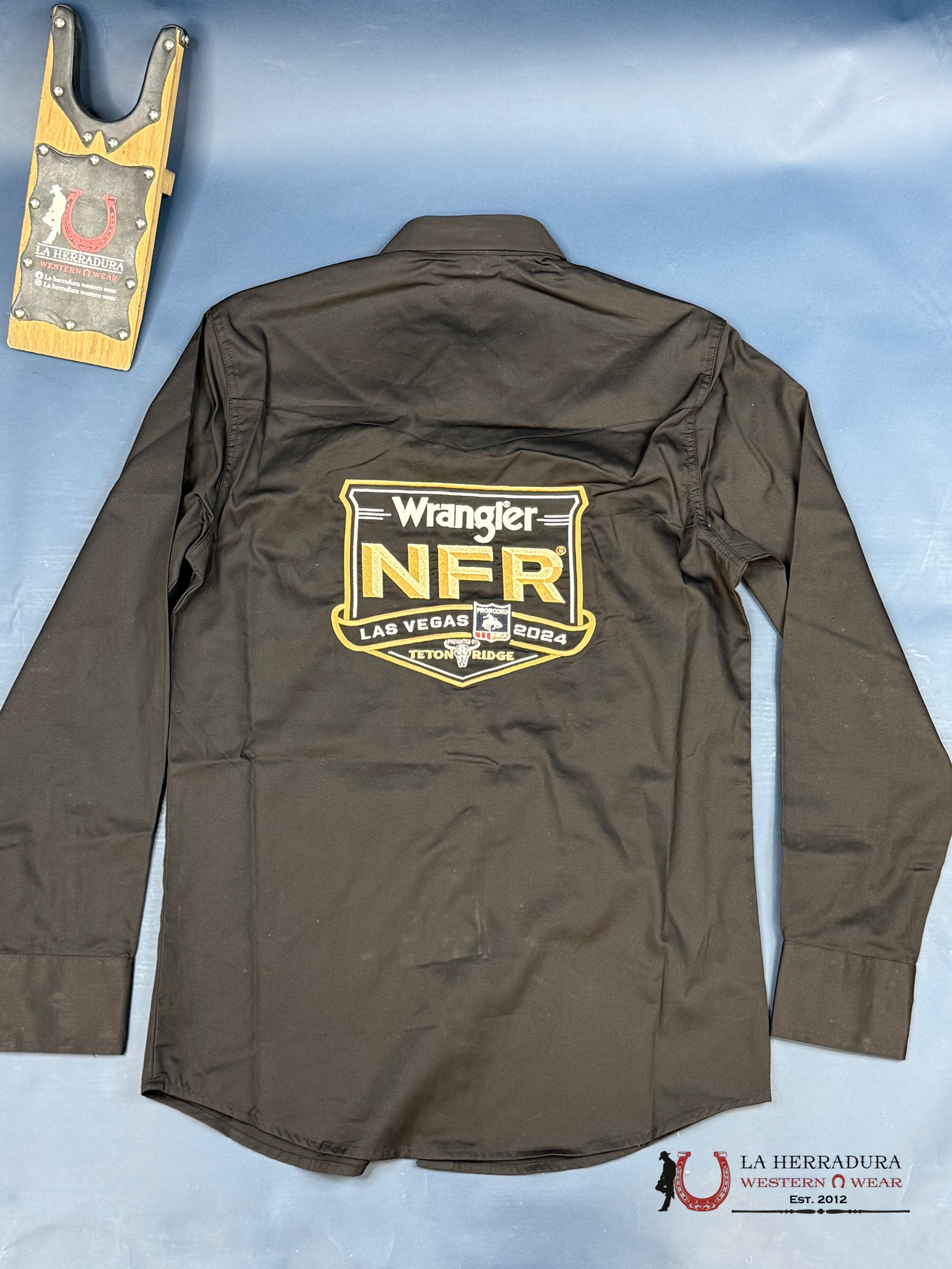 Wrangler Men’s Long Sleeve Black Shirt Nfr Logo - 5395 Ropa Hombres