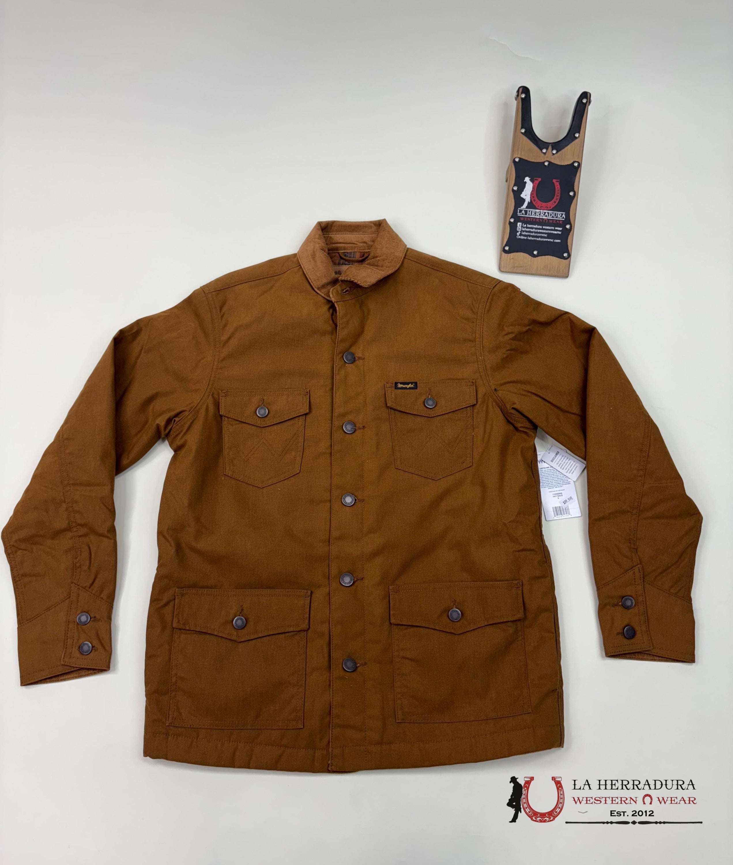 Wrangler Men’s Western Lined Canvas Barn Coat In Hay Bale Ropa Hombres