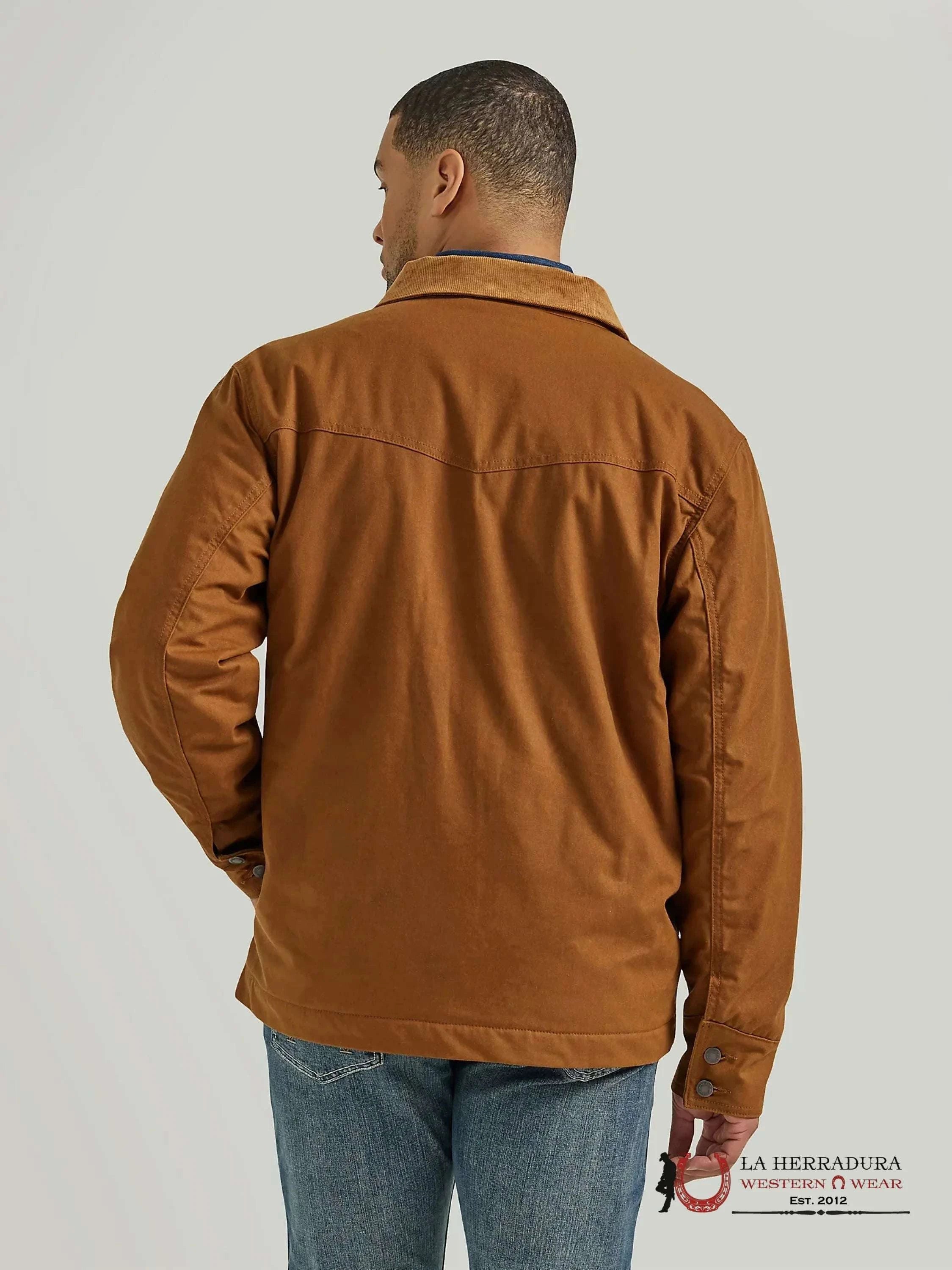 Wrangler Men’s Western Lined Canvas Barn Coat In Hay Bale Ropa Hombres