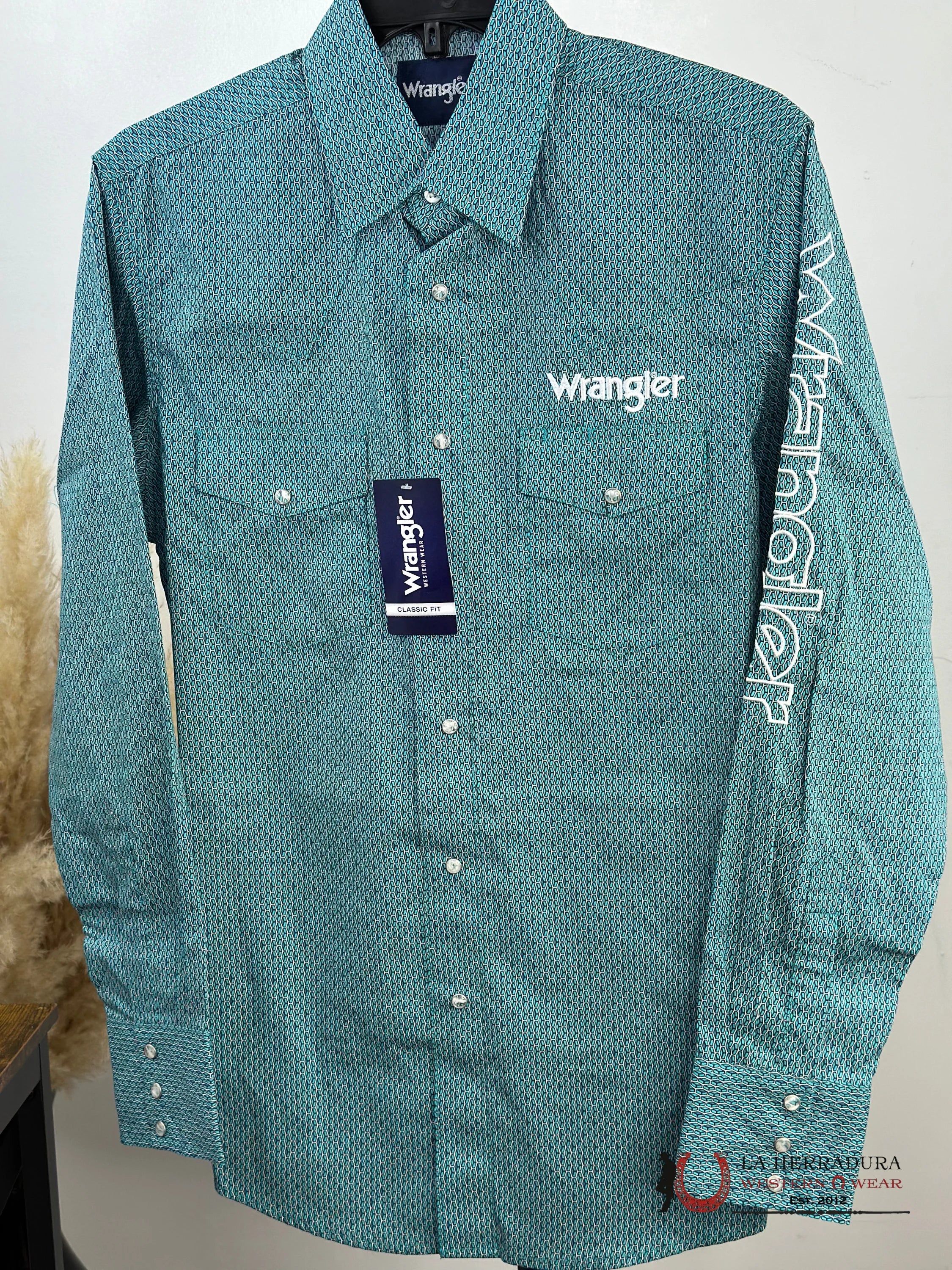 Wrangler Ocean Snap Long Sleeve Shirt Ropa Hombres