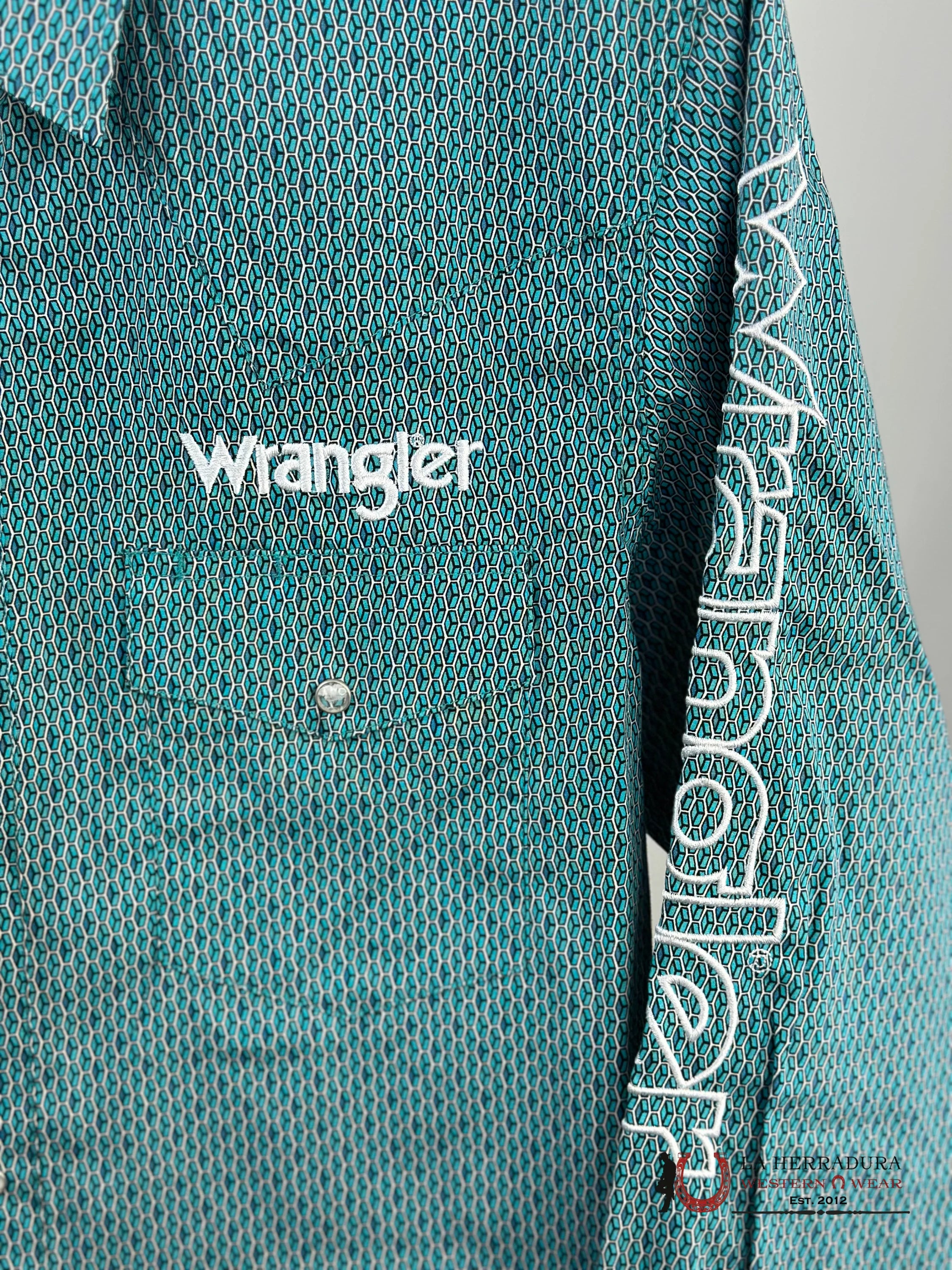 Wrangler Ocean Snap Long Sleeve Shirt Ropa Hombres