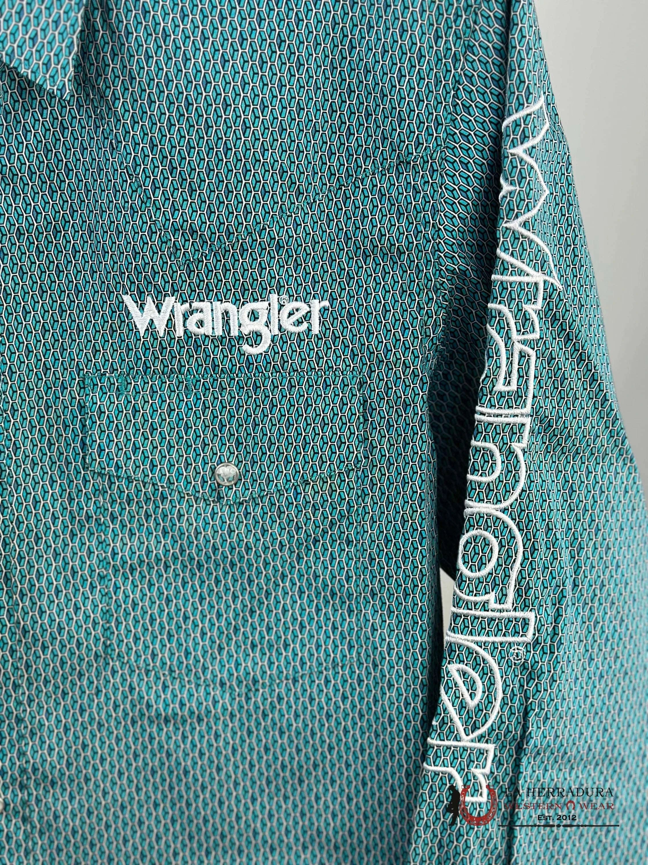 Wrangler Ocean Snap Long Sleeve Shirt Ropa Hombres