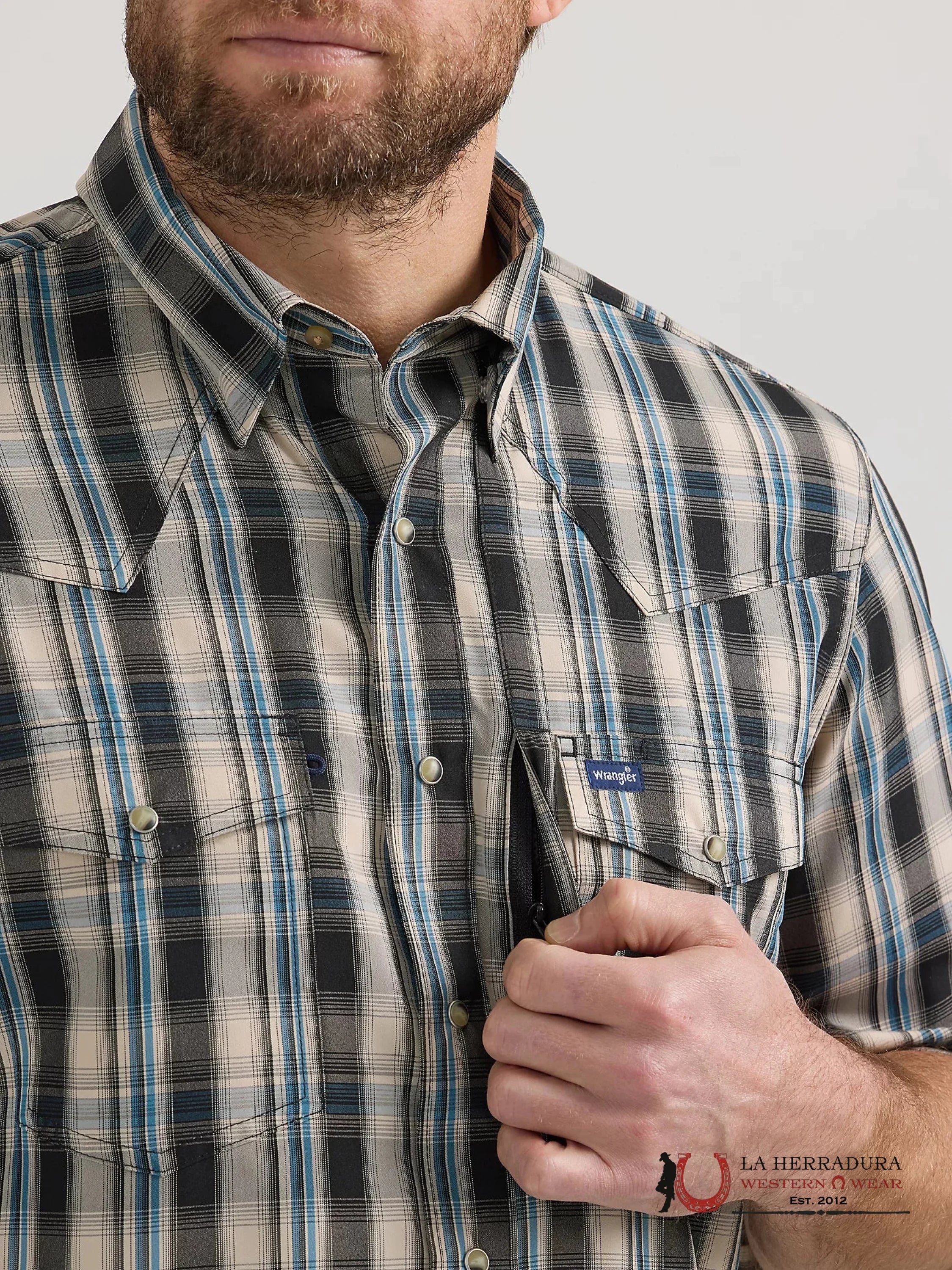 Wrangler Performance Classic Fit Tan Long Sleeve 2665 Ropa Hombres