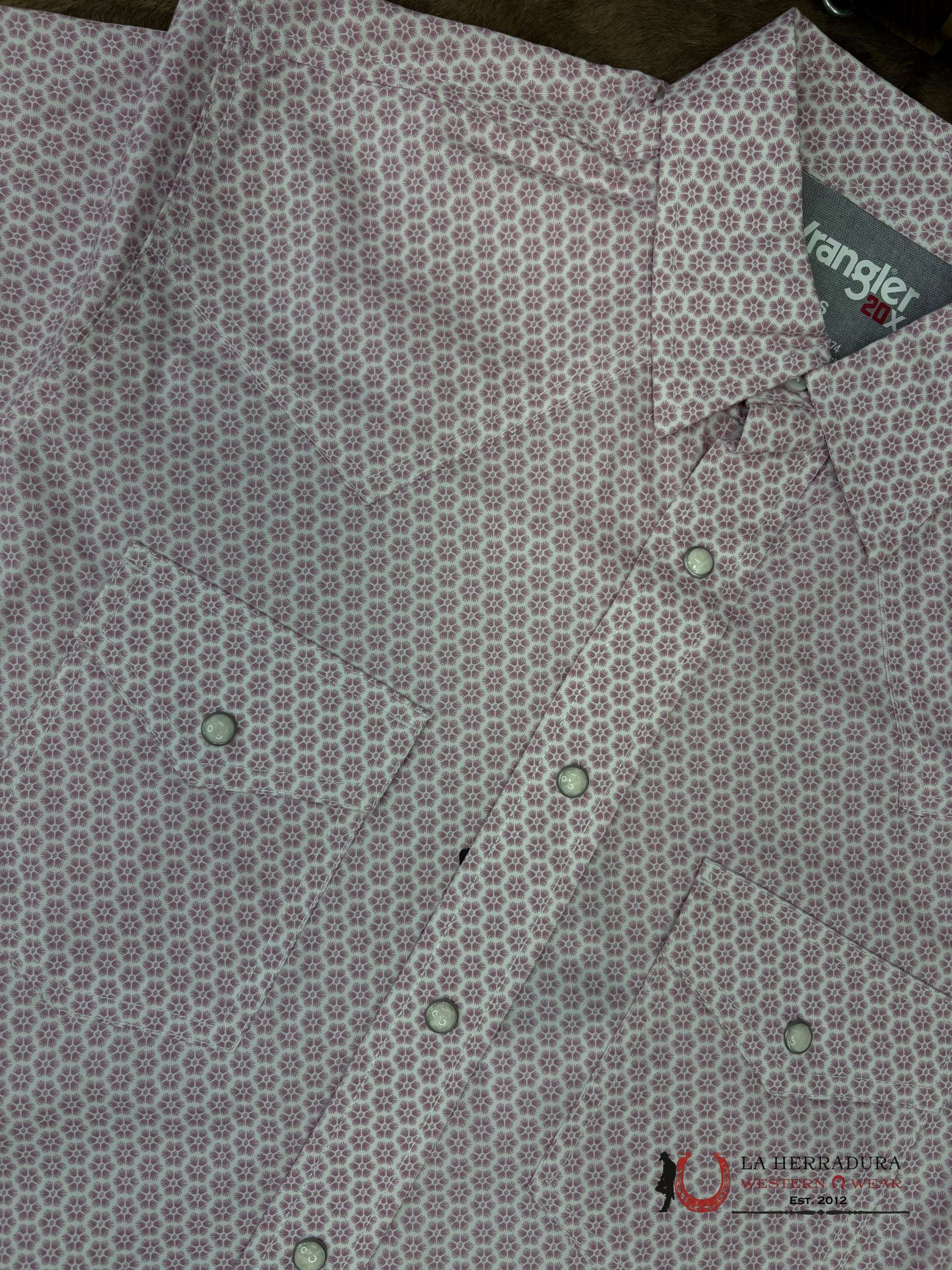 WRANGLER Pink With Floral Short Sleeve Shirt Men - 5374 ROPA HOMBRES