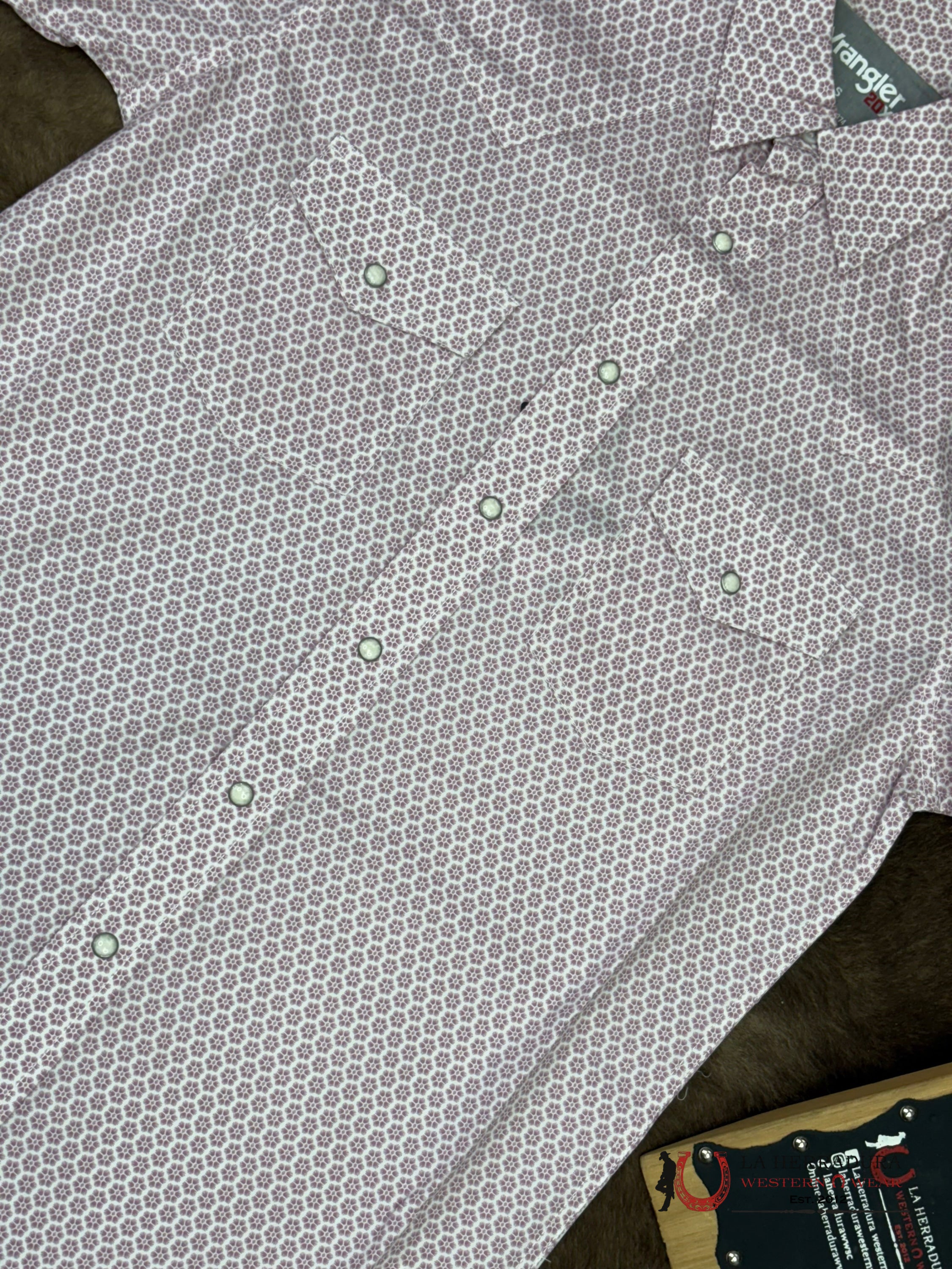 WRANGLER Pink With Floral Short Sleeve Shirt Men - 5374 ROPA HOMBRES