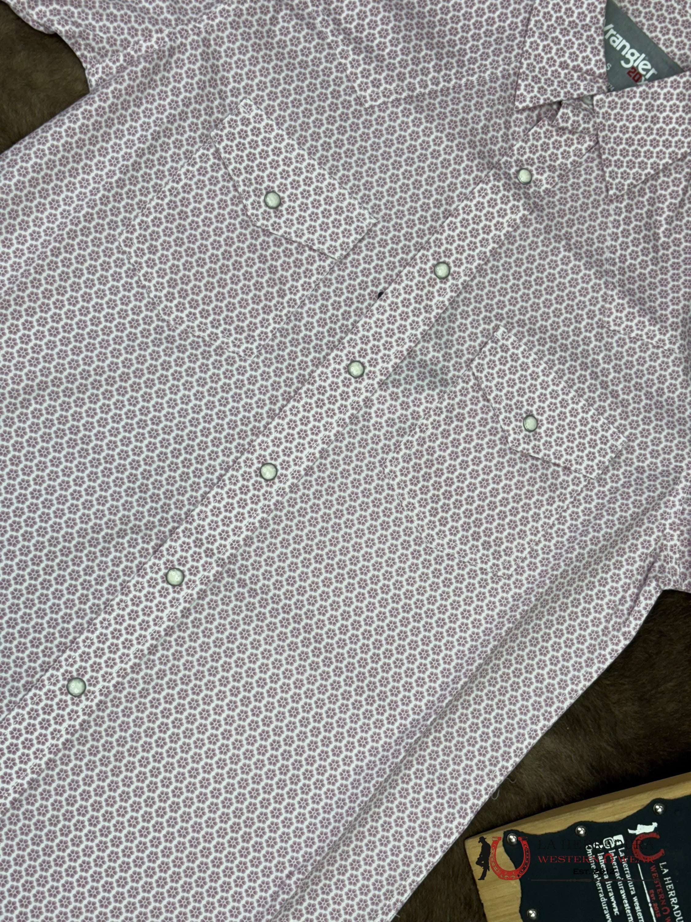 WRANGLER Pink With Floral Short Sleeve Shirt Men - 5374 ROPA HOMBRES