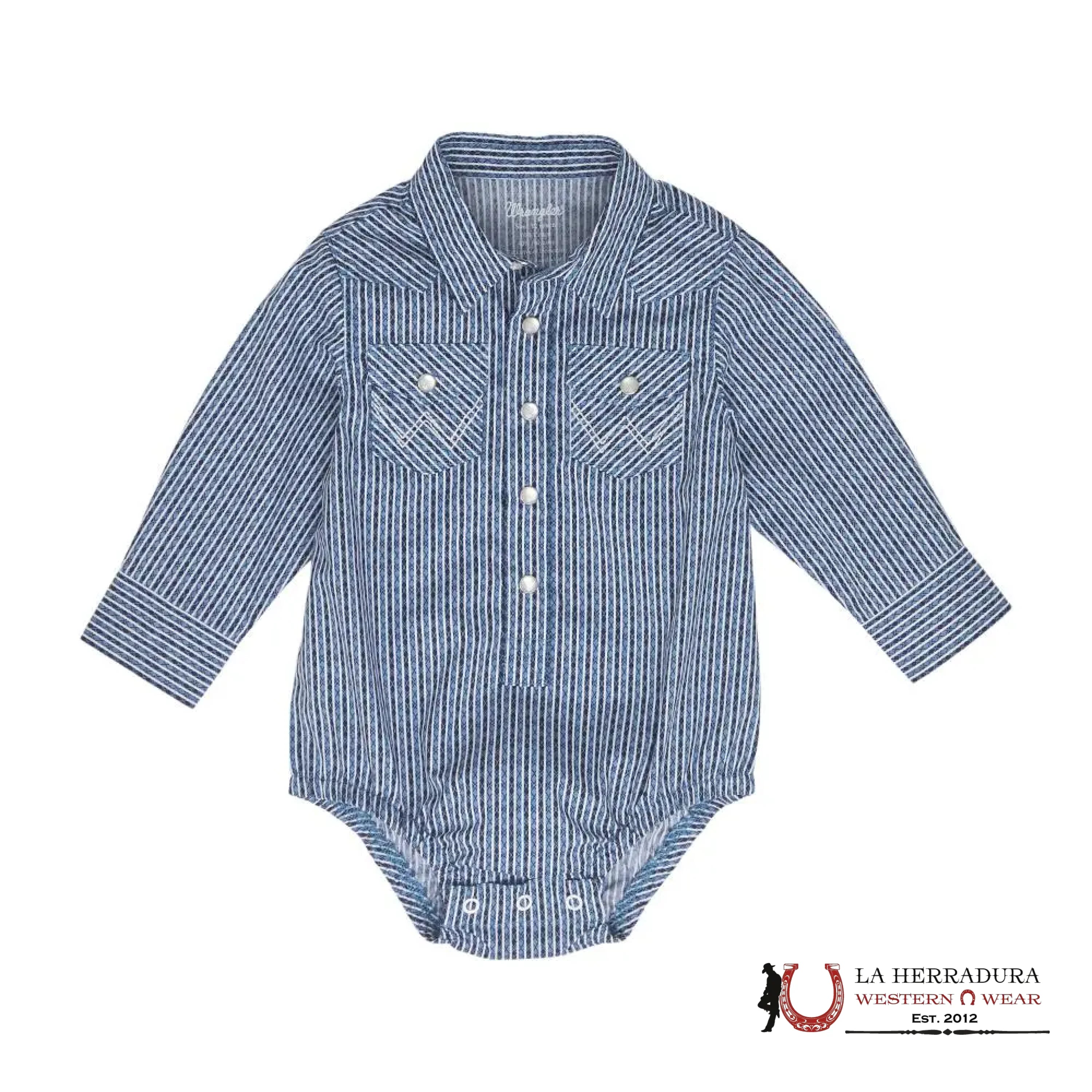 WRANGLER PLAID BABY BLUE PRINT LONG SLEEVE 112352765 NIÑOS
