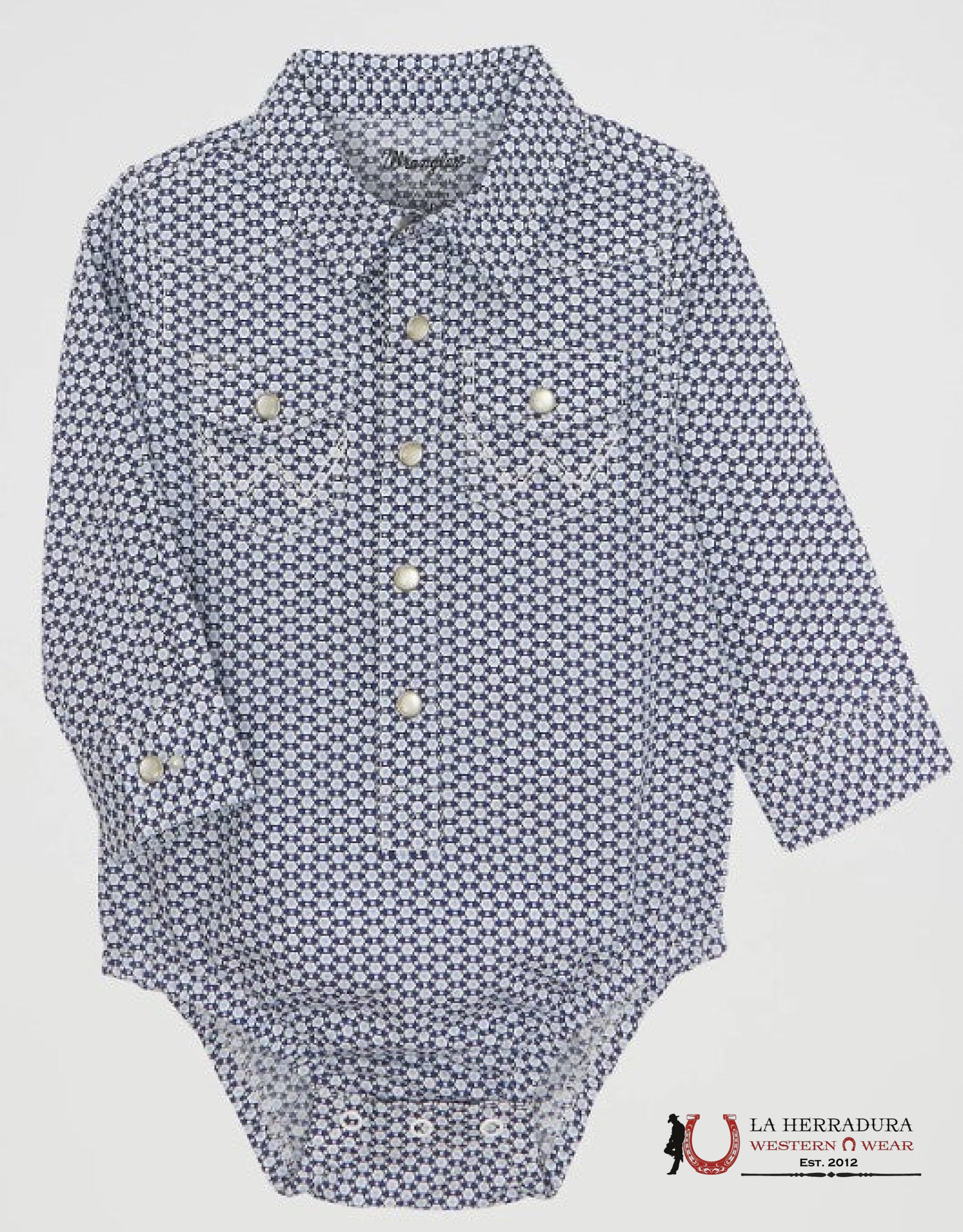 WRANGLER PLAID BABY BLUE PRINT LONG SLEEVE 112355401 NIÑOS