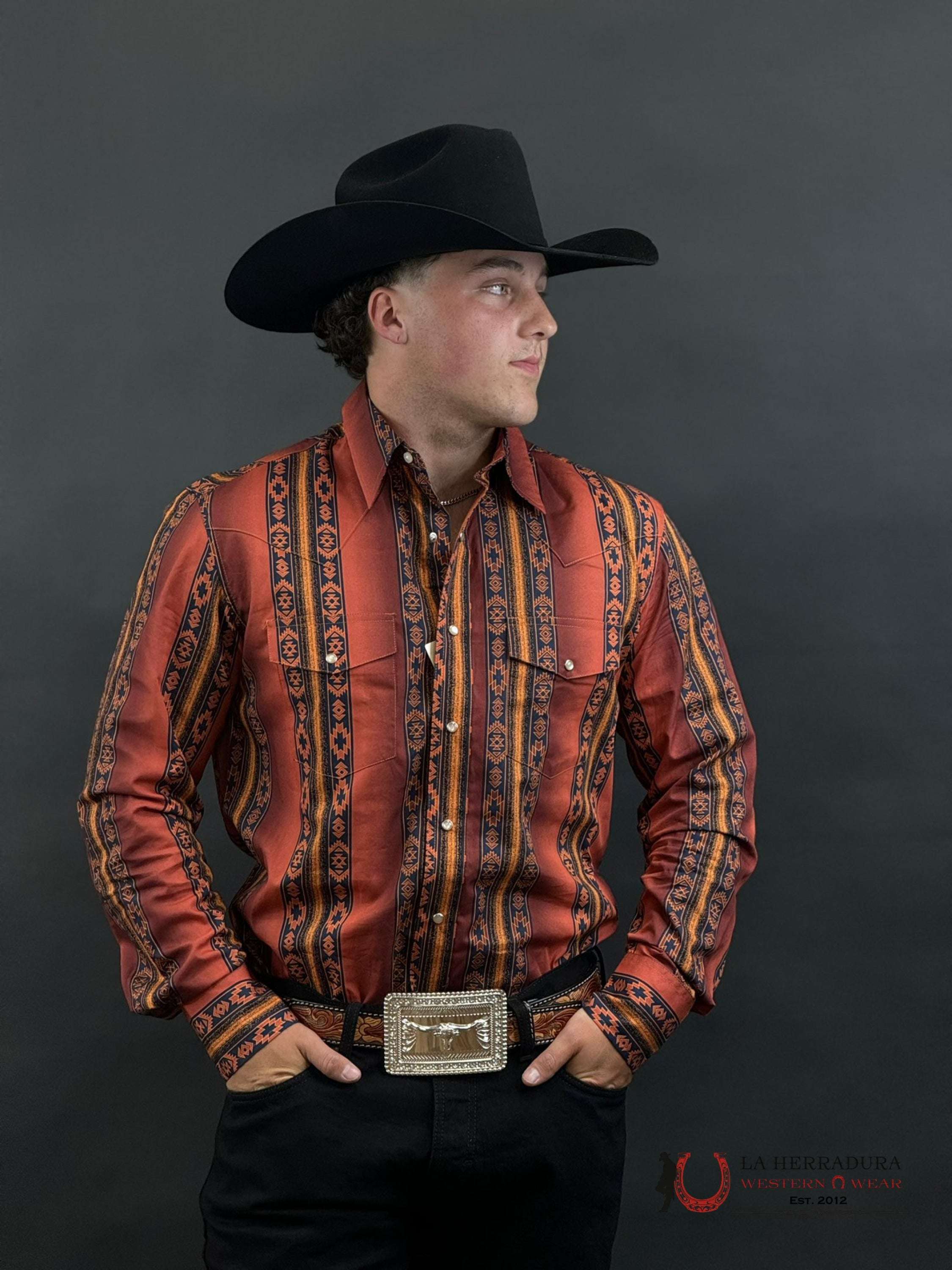 Wrangler Red Checotah Snap Long Sleeve Shirt Ropa Hombres